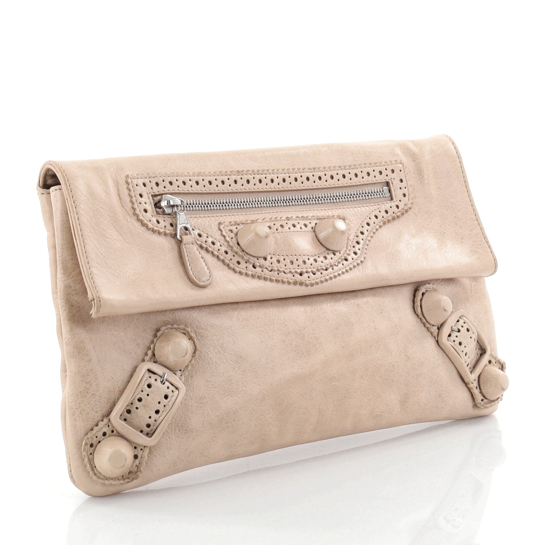 Envelope Clutch Covered Giant Brogues Leather