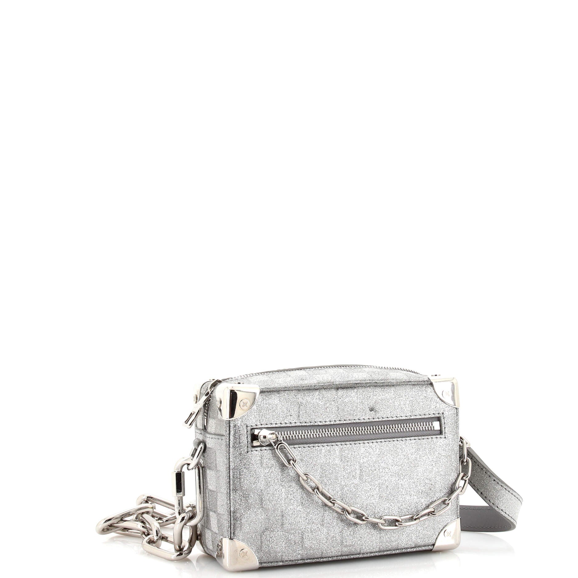Soft Trunk Bag Damier Glitter Leather Mini