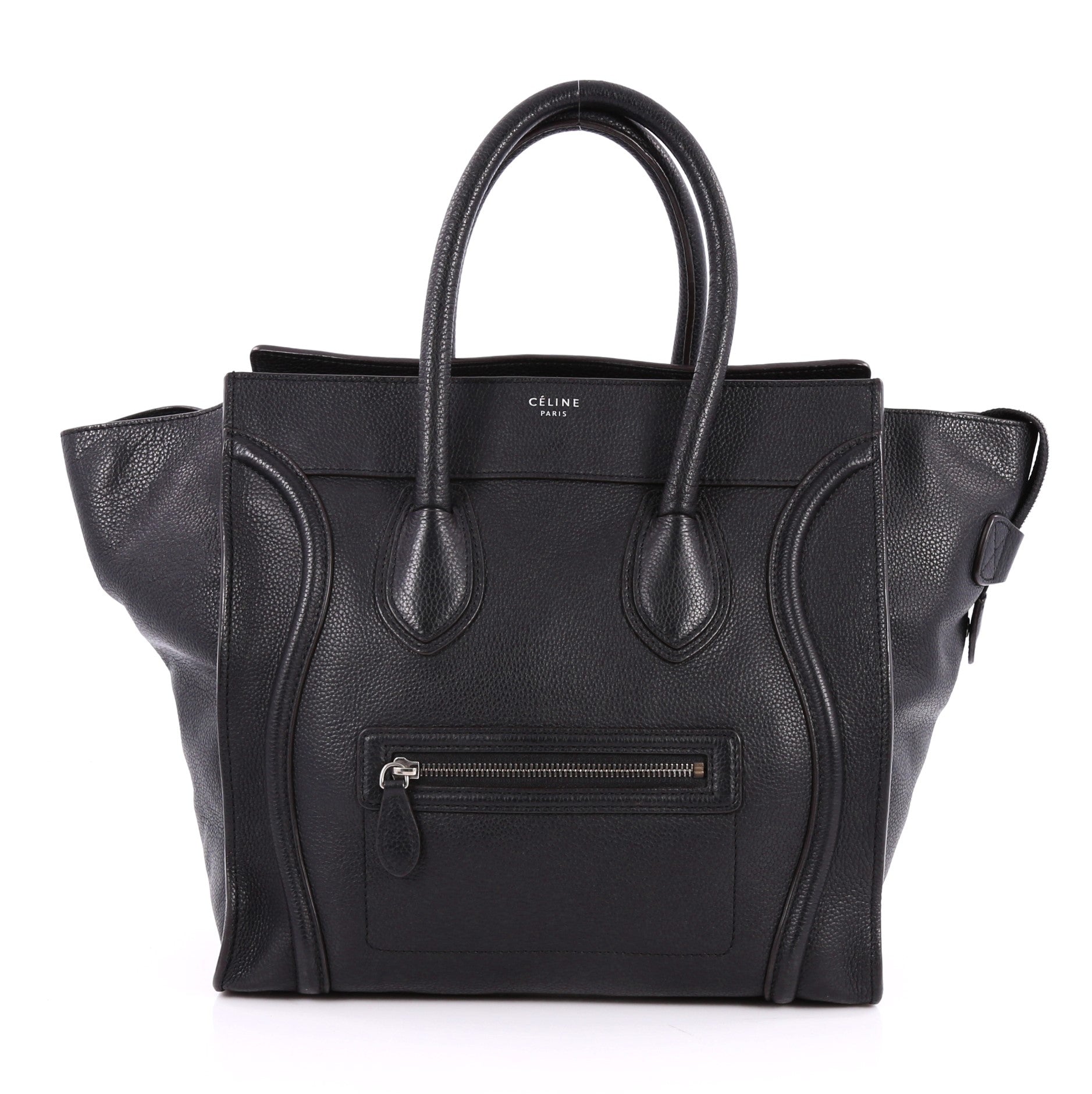 Luggage Handbag Grainy Leather Mini