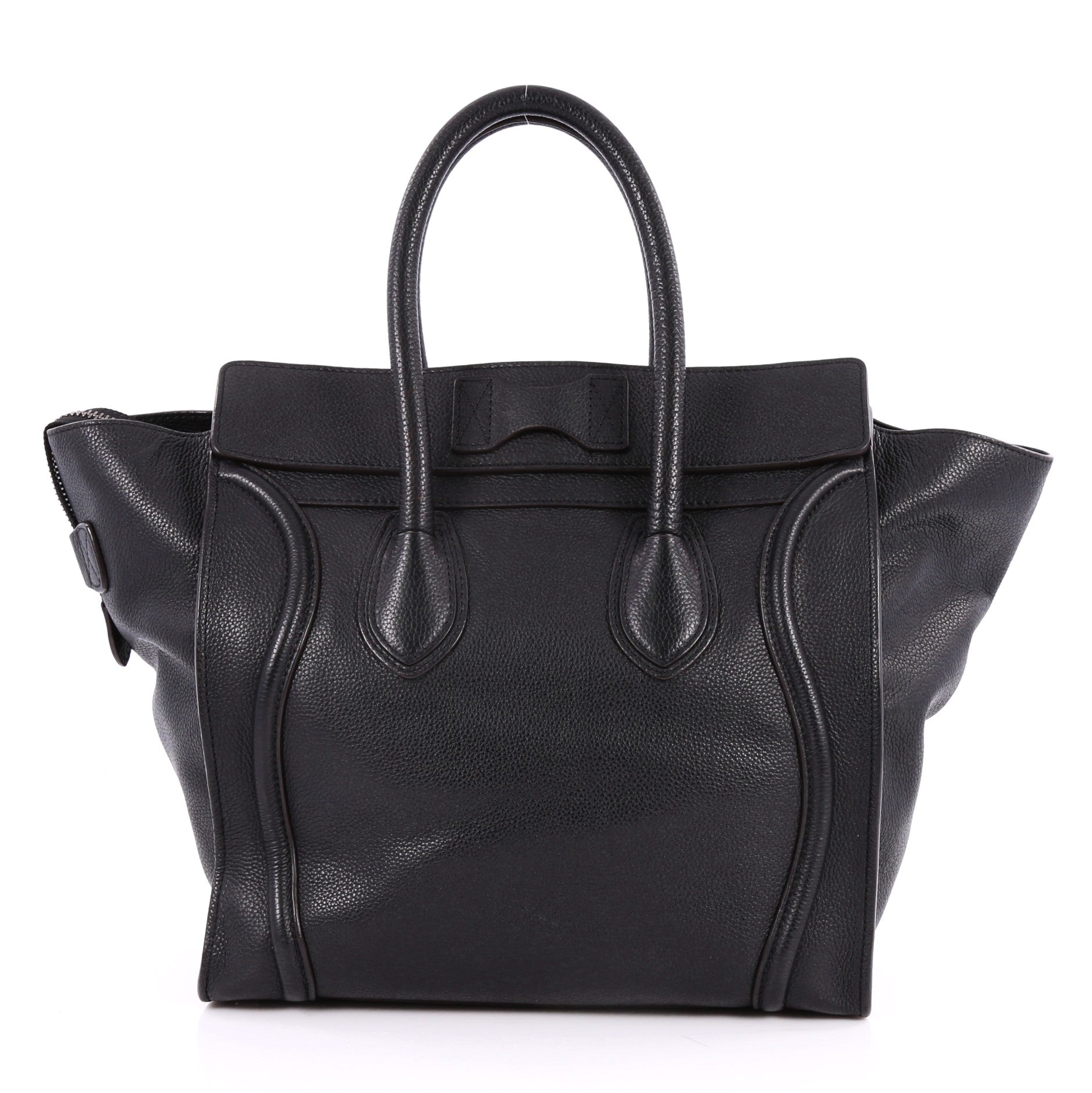 Luggage Handbag Grainy Leather Mini