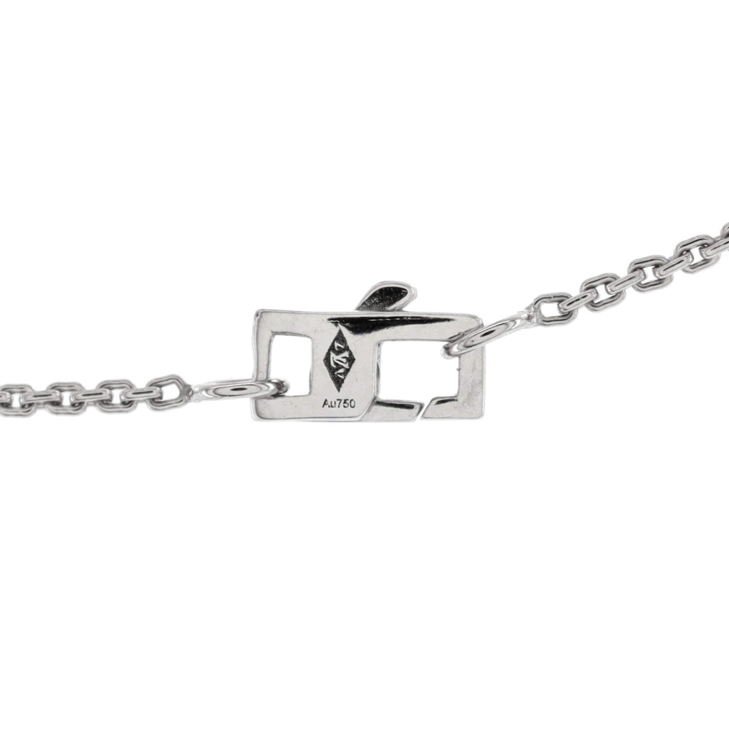 Sun Blossom Pendant Necklace 18K White Gold with Diamonds