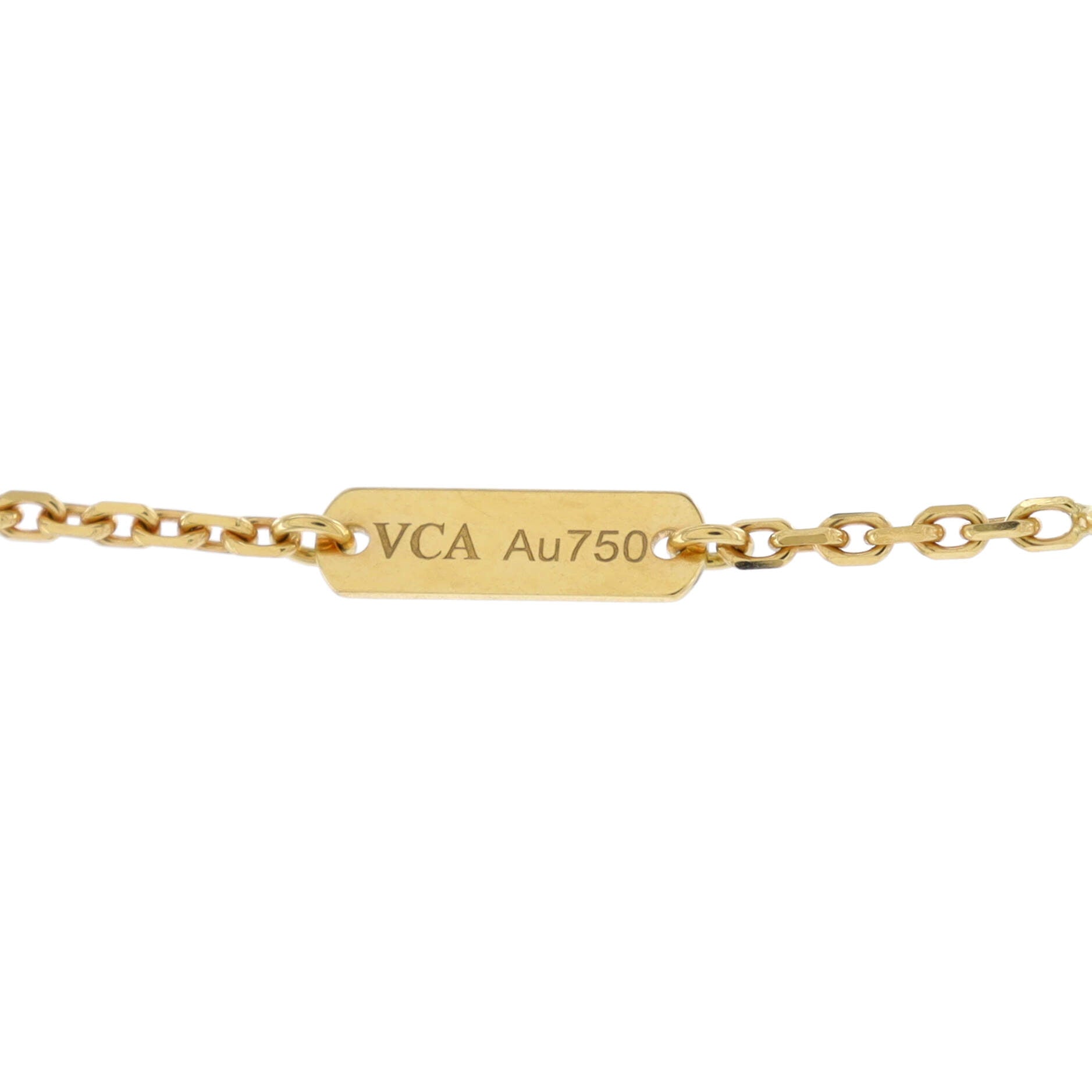 Vintage Alhambra Pendant Necklace 18K Yellow Gold and Onyx