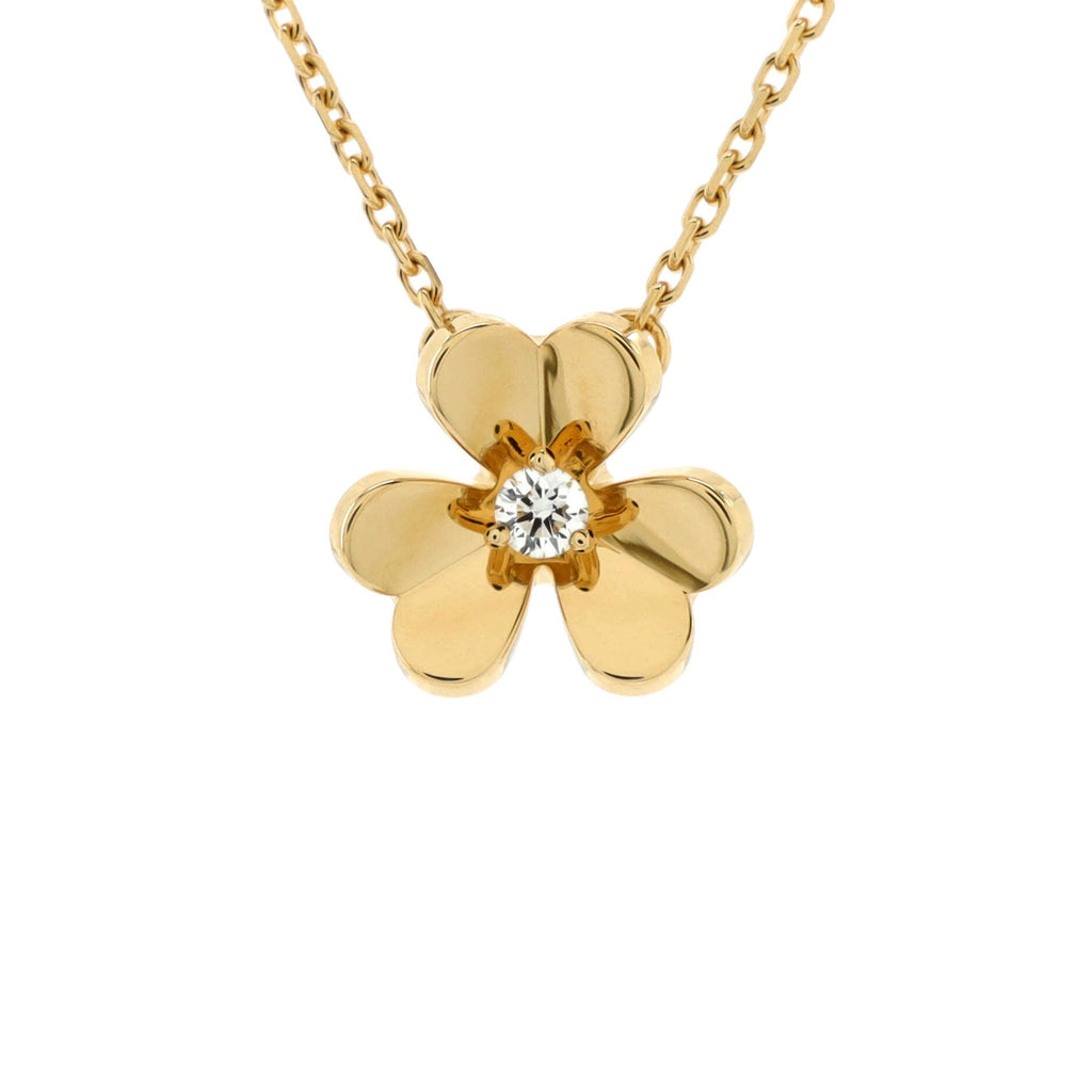 Frivole Pendant Necklace 18K Yellow Gold and Diamond Mini