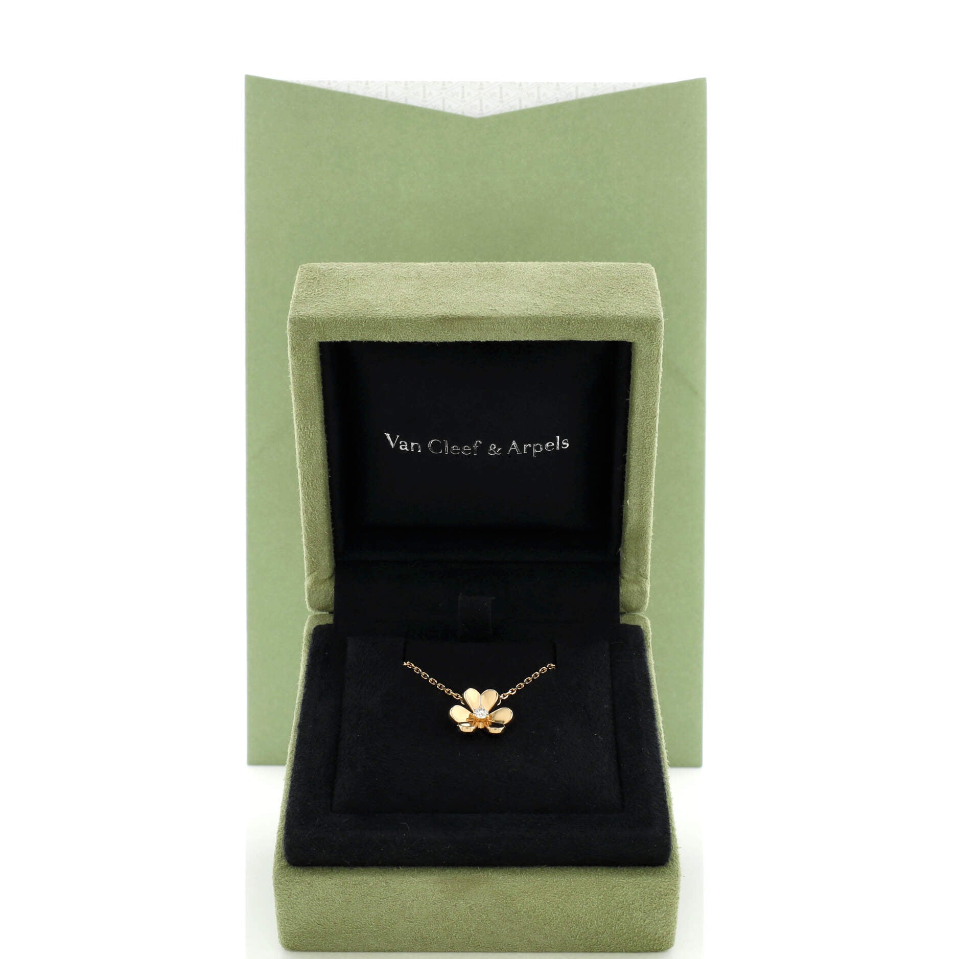 Frivole Pendant Necklace 18K Yellow Gold and Diamond Mini