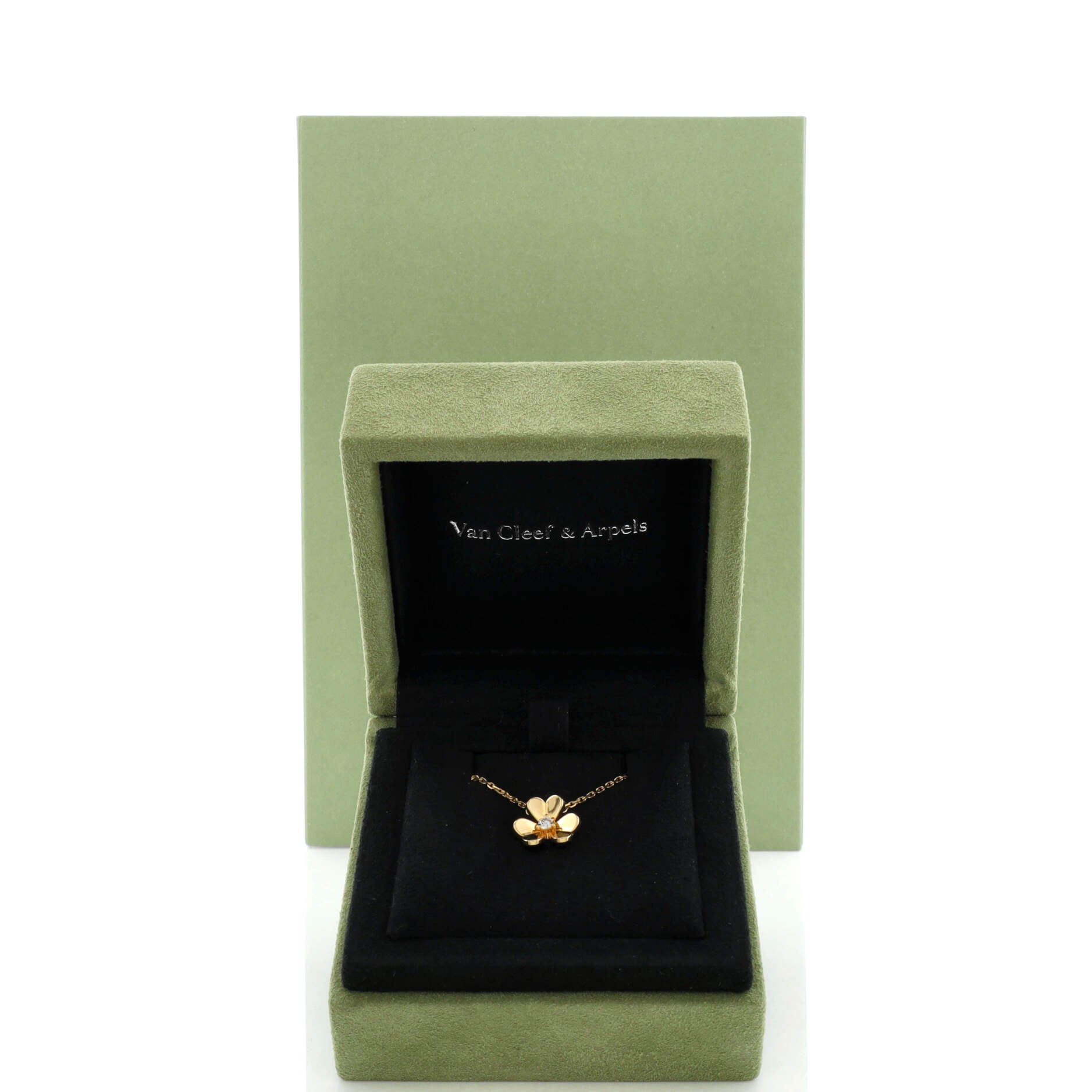 Frivole Pendant Necklace 18K Yellow Gold and Diamond Mini