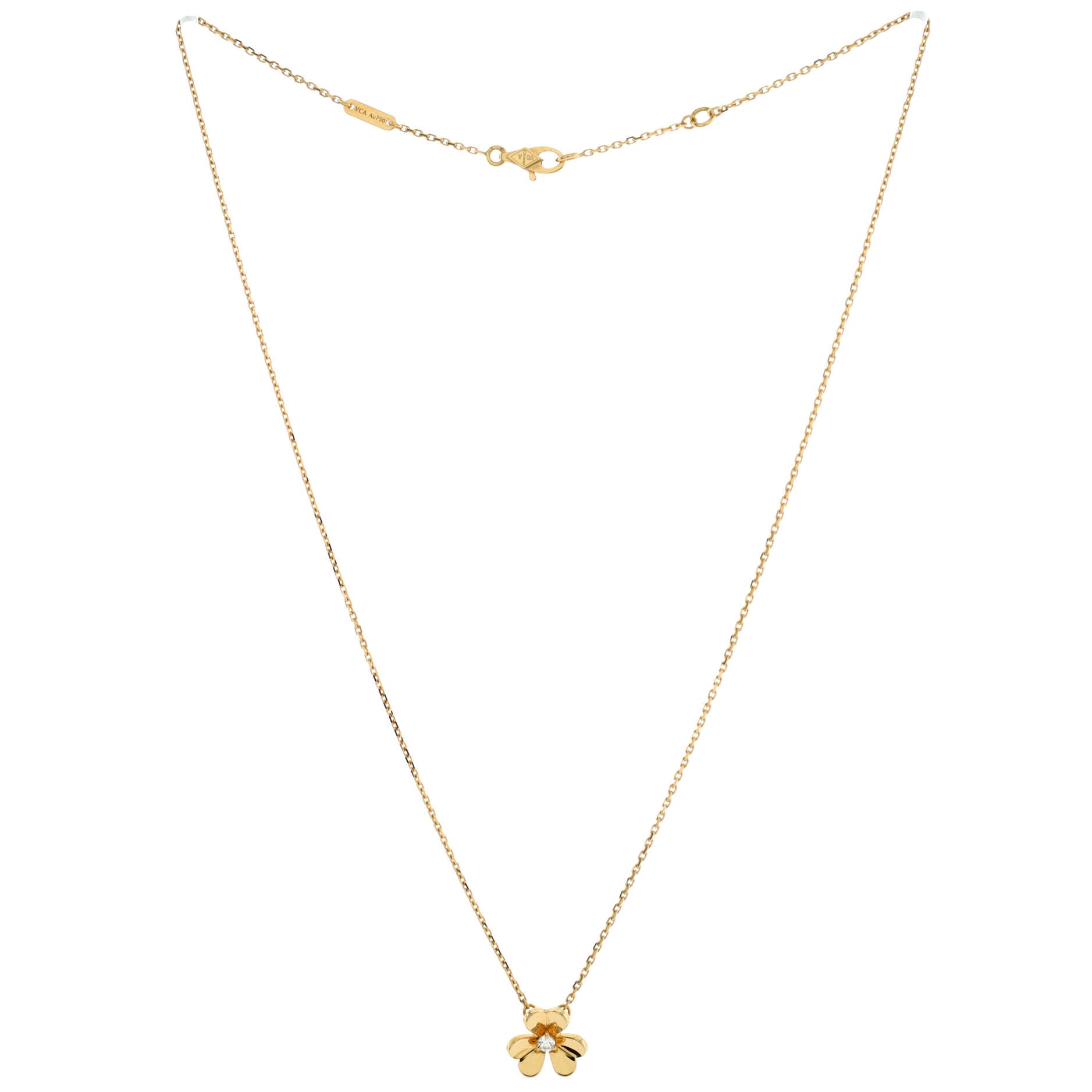 Frivole Pendant Necklace 18K Yellow Gold and Diamond Mini