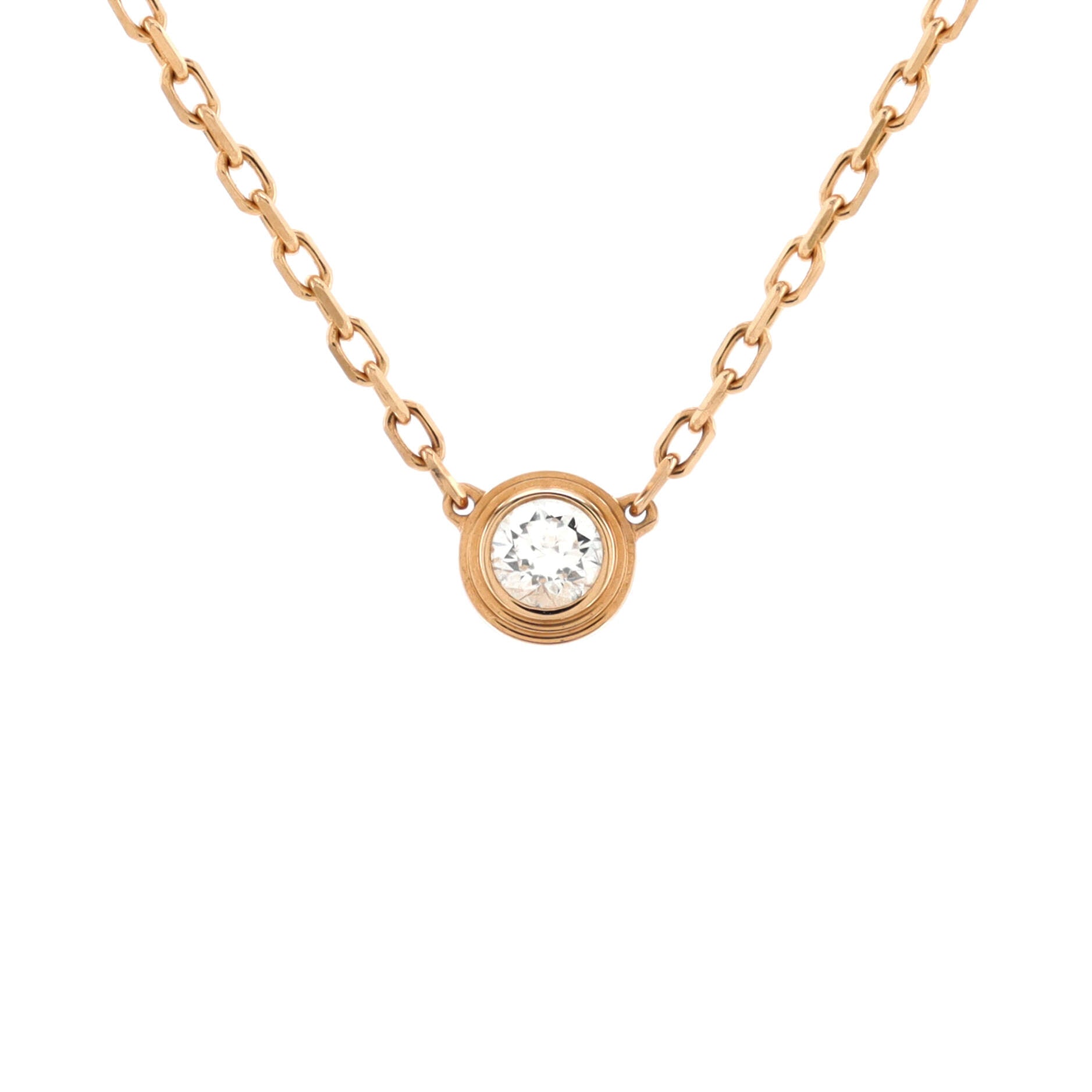 Cartier D'Amour Pendant Necklace 18K Rose Gold with Diamond Small