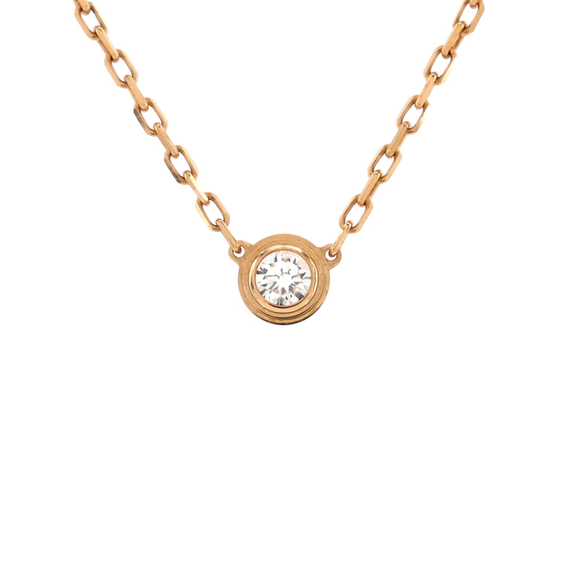 Cartier D'Amour Pendant Necklace 18K Rose Gold with Diamond Small