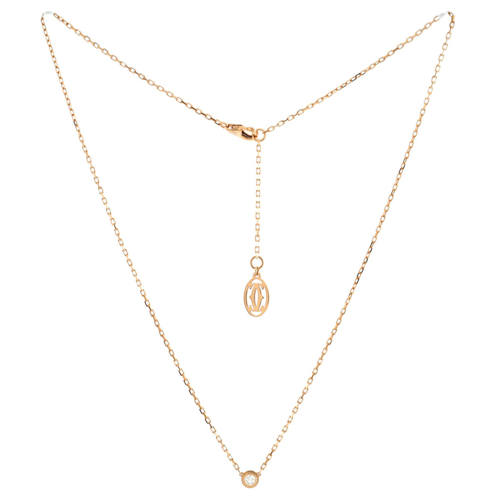 Cartier D'Amour Pendant Necklace 18K Rose Gold with Diamond Small