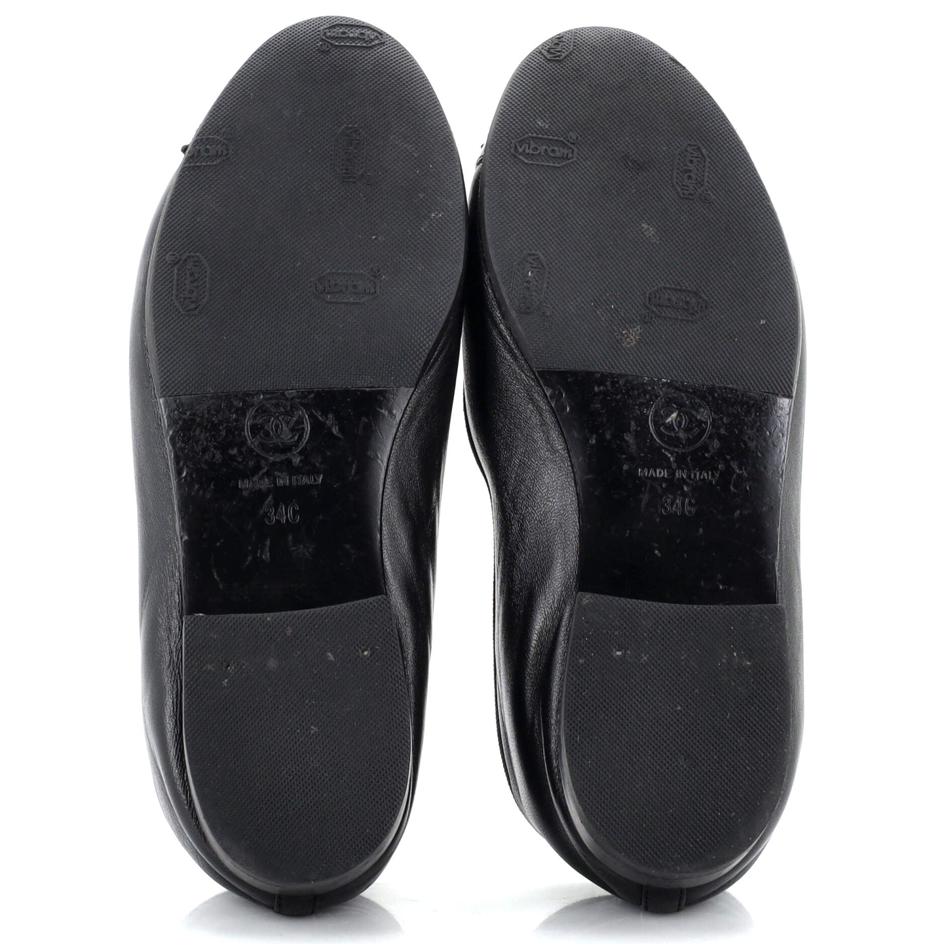 Women's CC Cap Toe Bow Ballerina Flats Leather and Patent