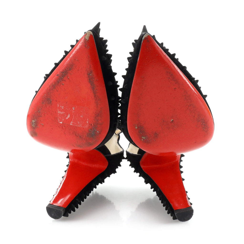 Goldostrap Spike T-Strap Pumps Spiked Suede