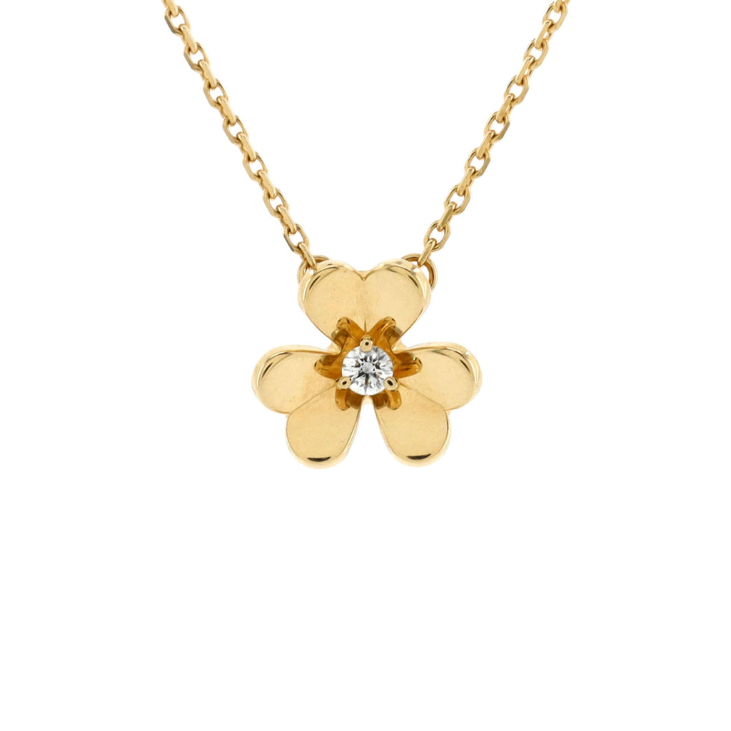 Frivole Pendant Necklace 18K Yellow Gold and Diamond Mini