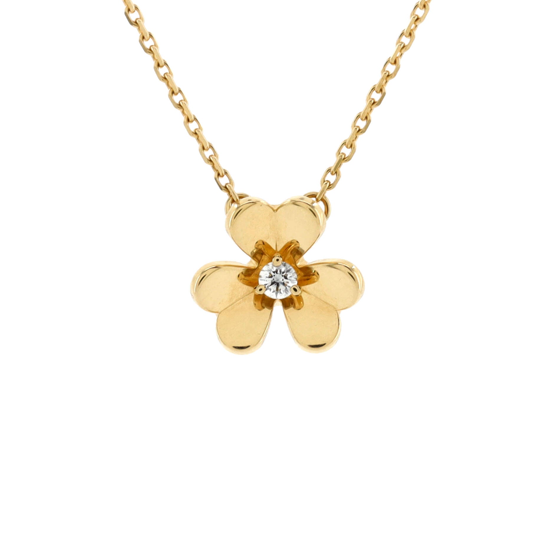 Frivole Pendant Necklace 18K Yellow Gold and Diamond Mini