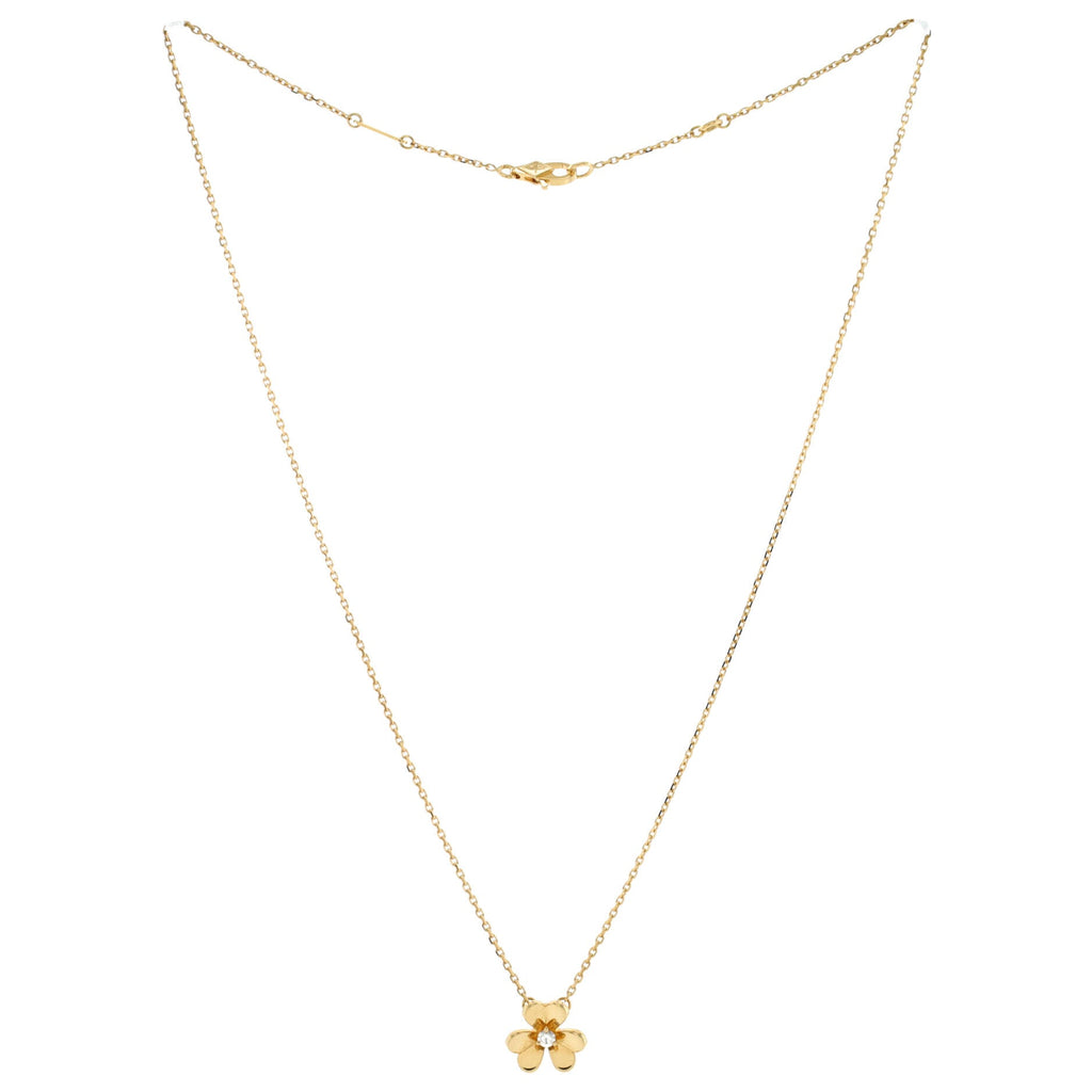 Frivole Pendant Necklace 18K Yellow Gold and Diamond Mini