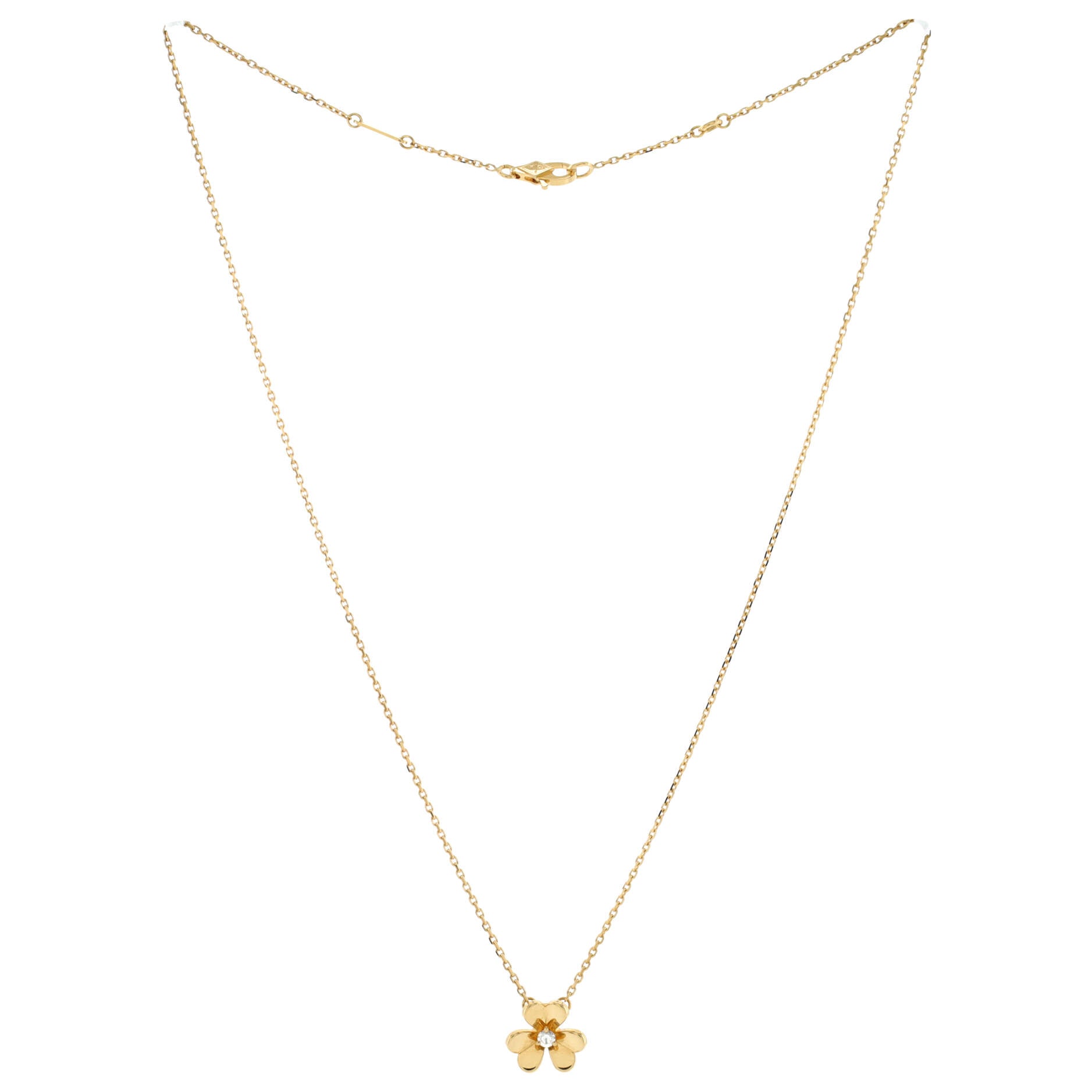 Frivole Pendant Necklace 18K Yellow Gold and Diamond Mini