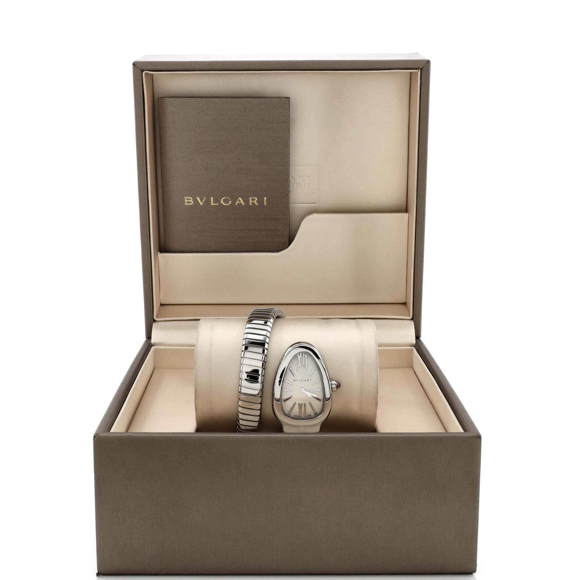 Serpenti Tubogas Single Spiral Quartz Watch Stainless Steel 23