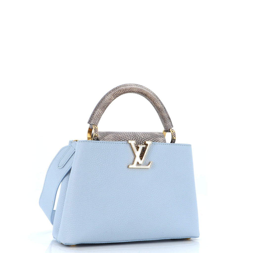 Capucines Bag Leather with Snakeskin Mini