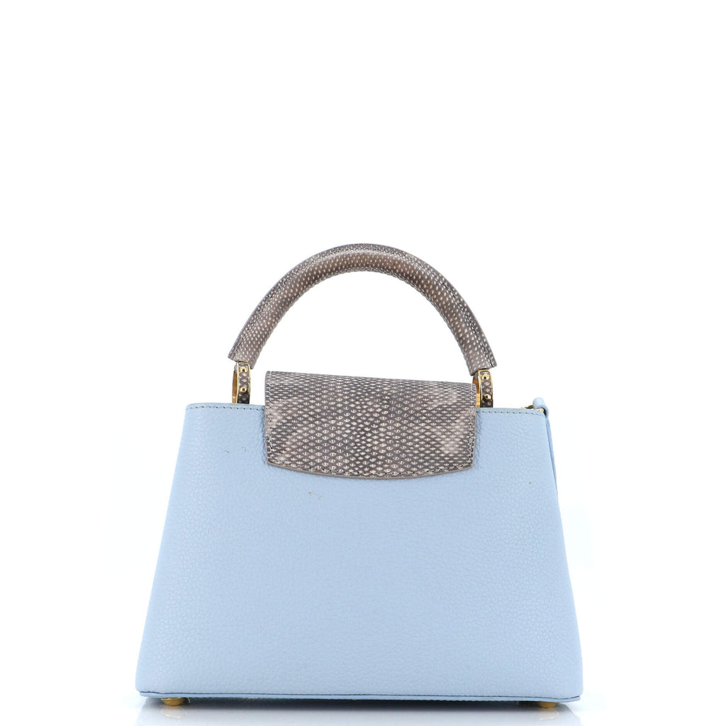 Capucines Bag Leather with Snakeskin Mini