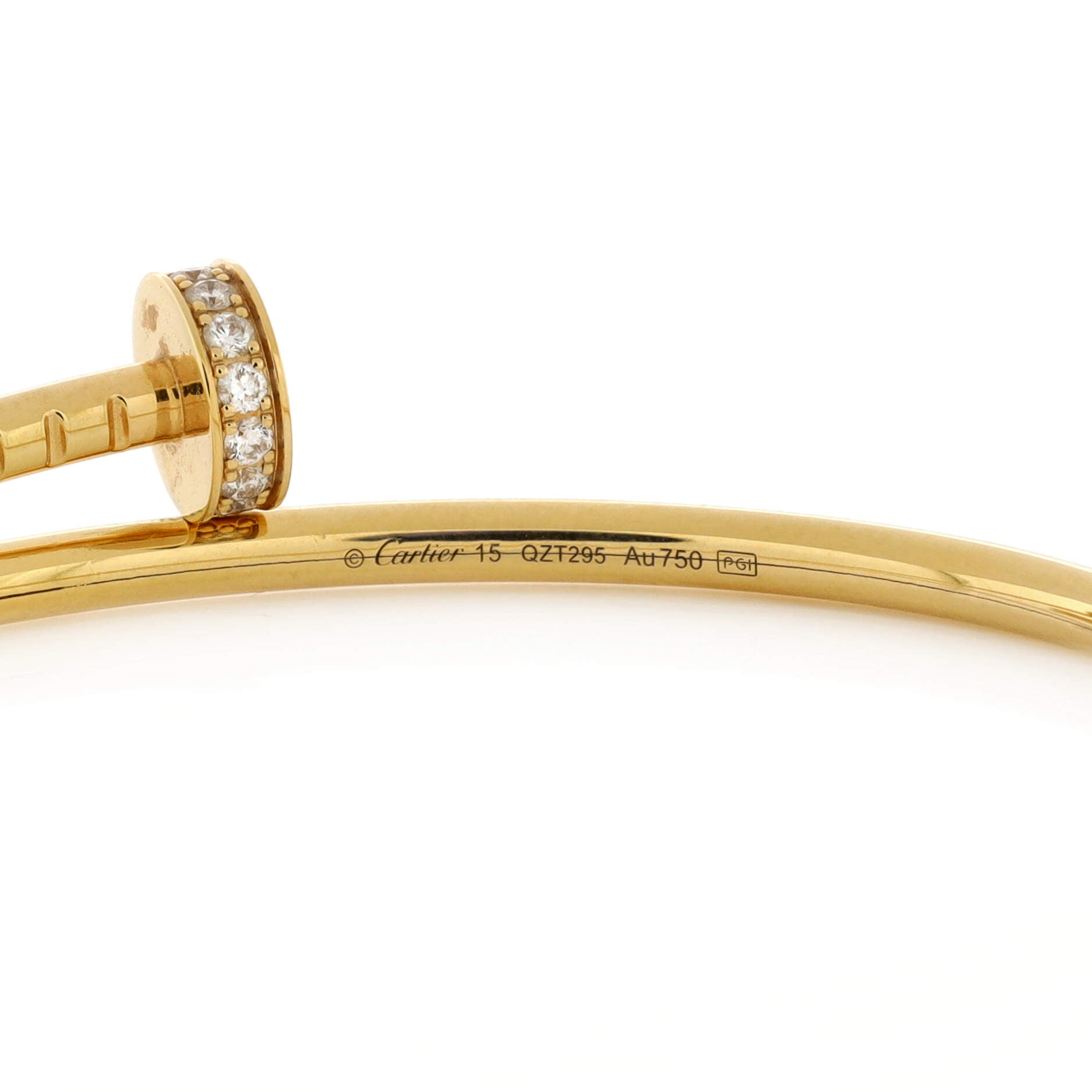 Juste un Clou Bracelet 18K Yellow Gold with Diamonds Small