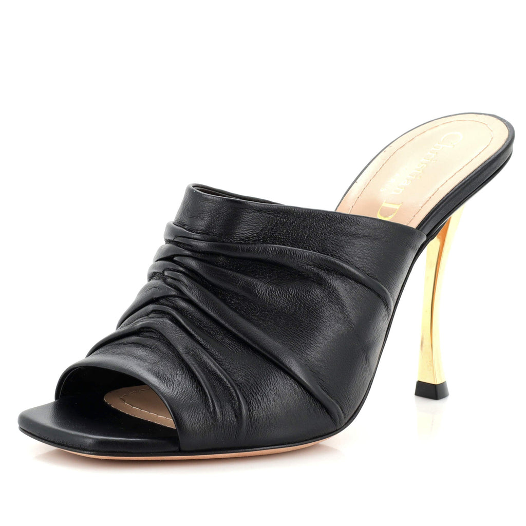 D-Fame Heeled Mule Sandals Leather