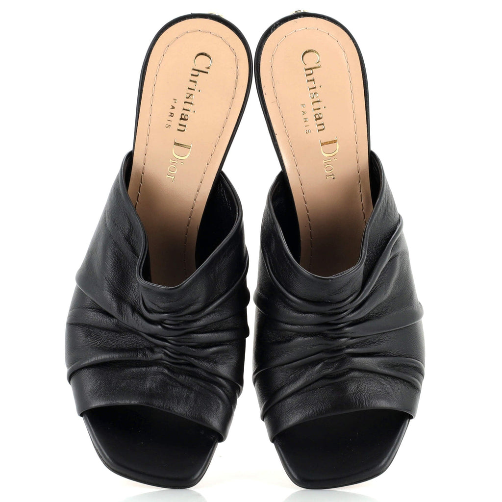 D-Fame Heeled Mule Sandals Leather