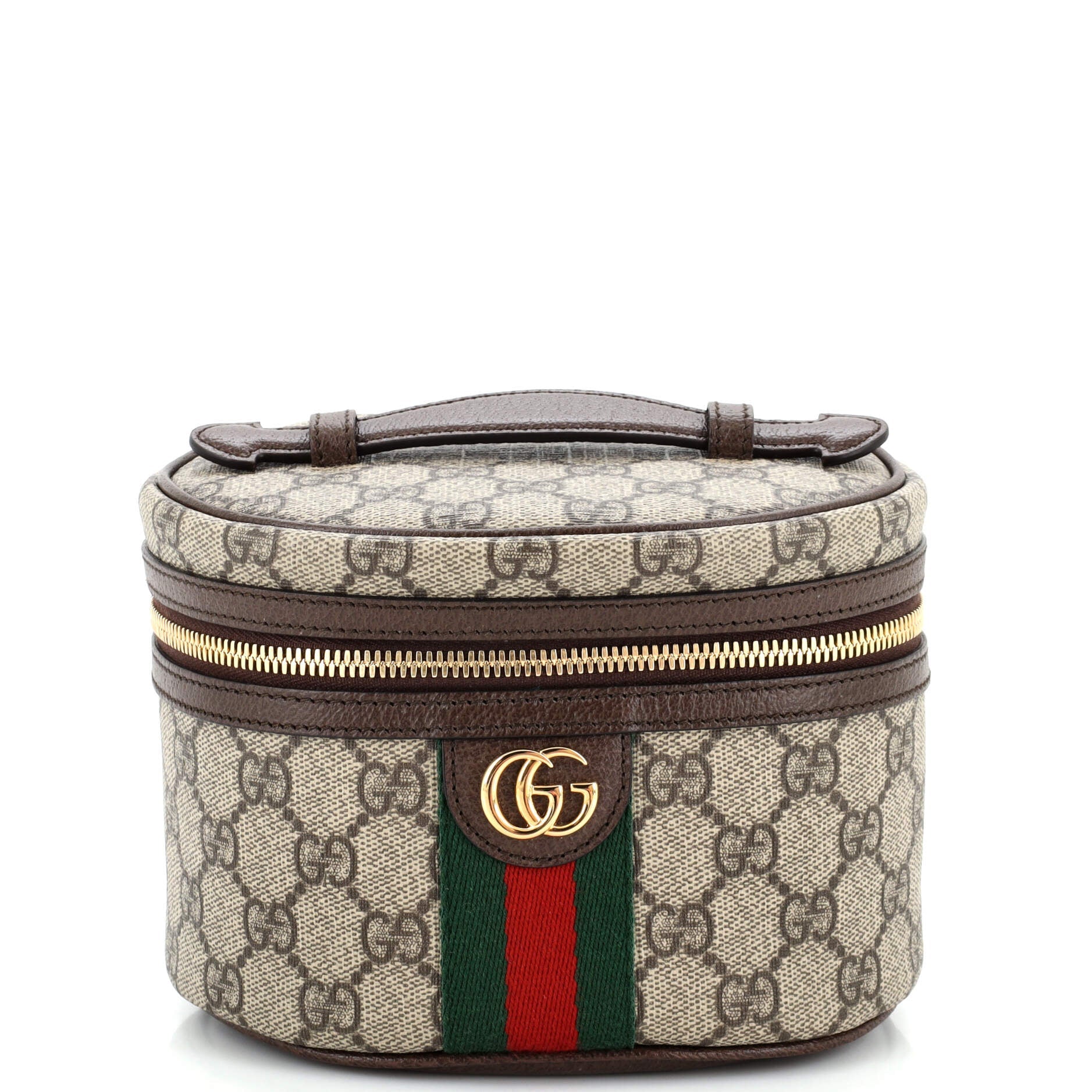 Ophidia Top Handle Cosmetic Case GG Coated Canvas Mini