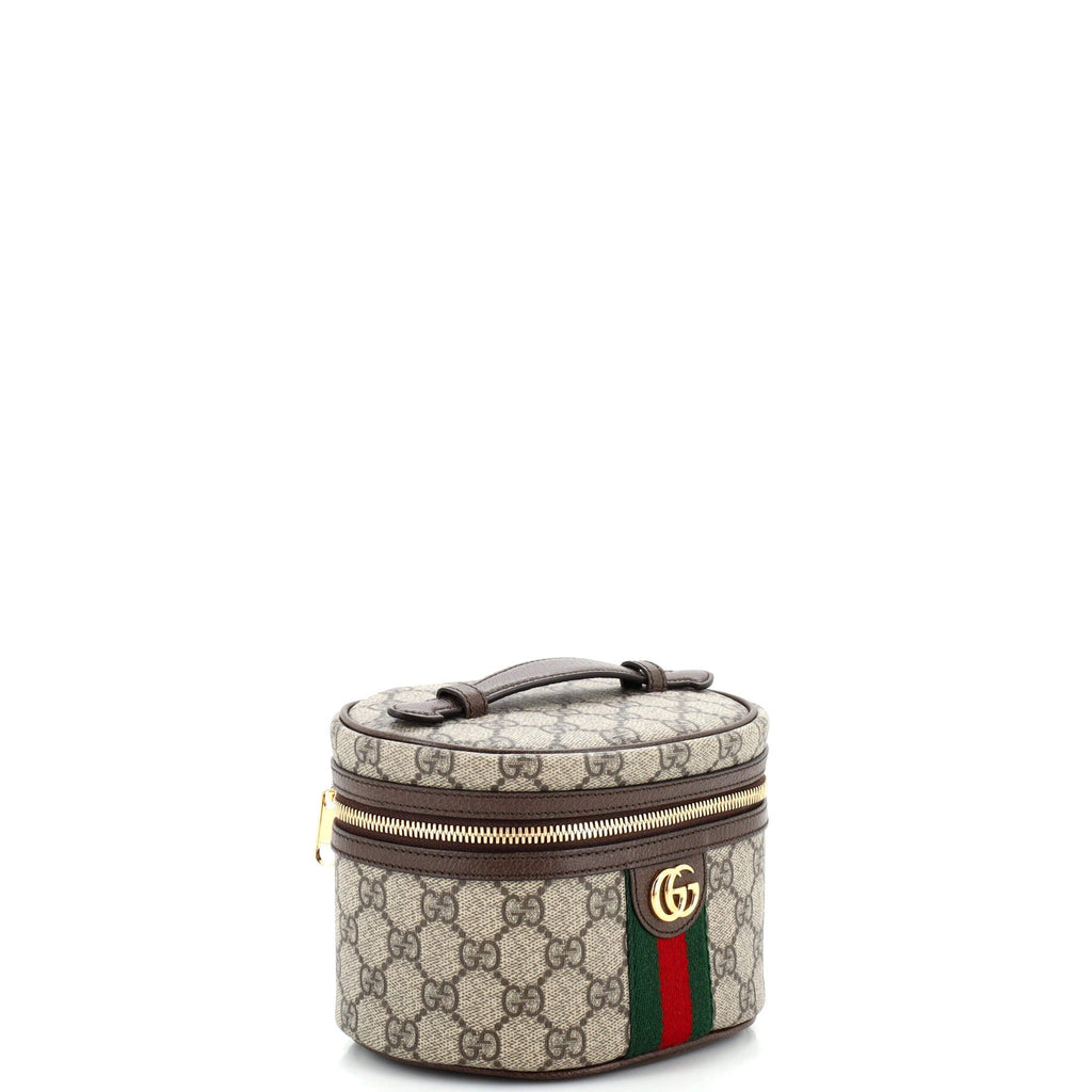 Ophidia Top Handle Cosmetic Case GG Coated Canvas Mini