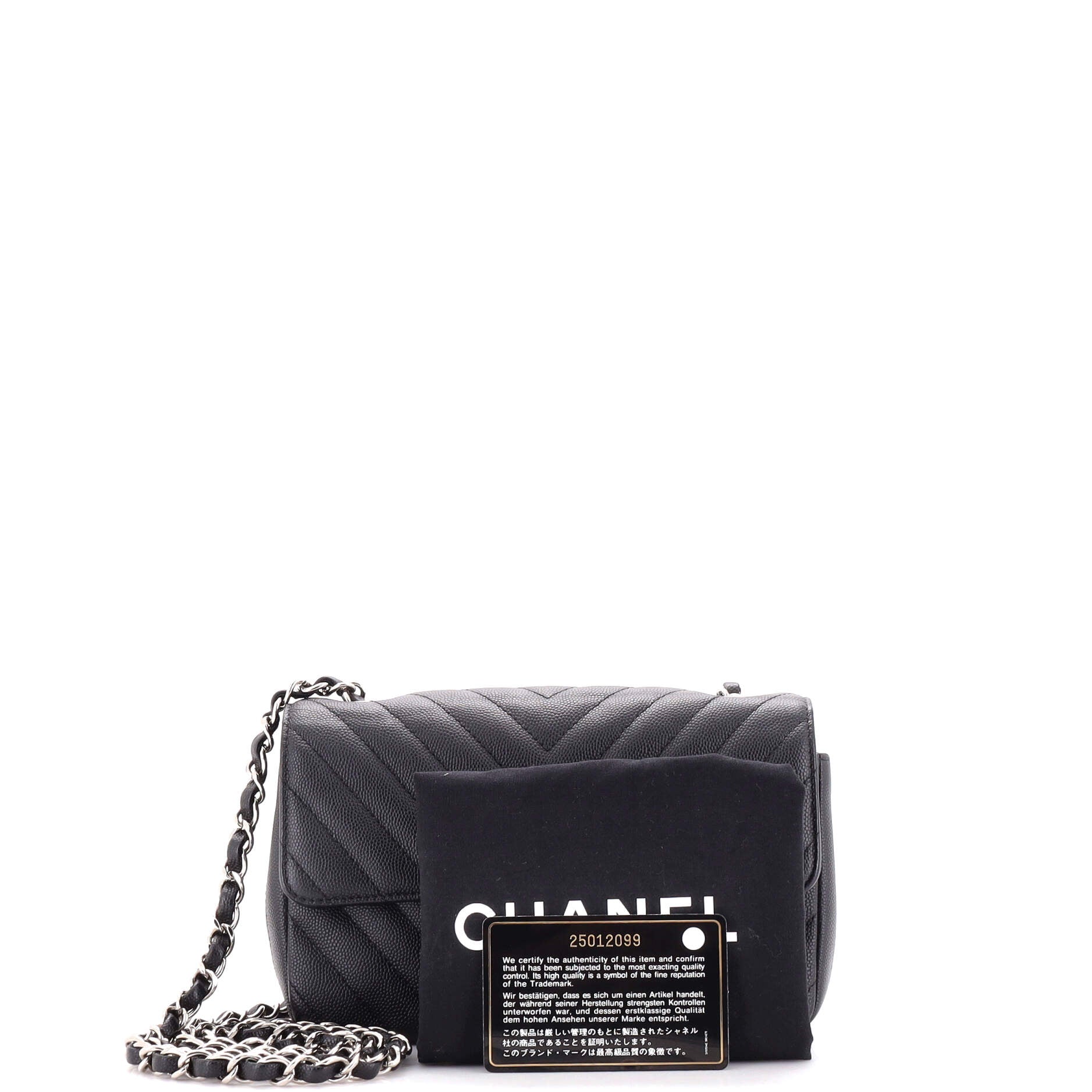 Classic Single Flap Bag Chevron Caviar Mini
