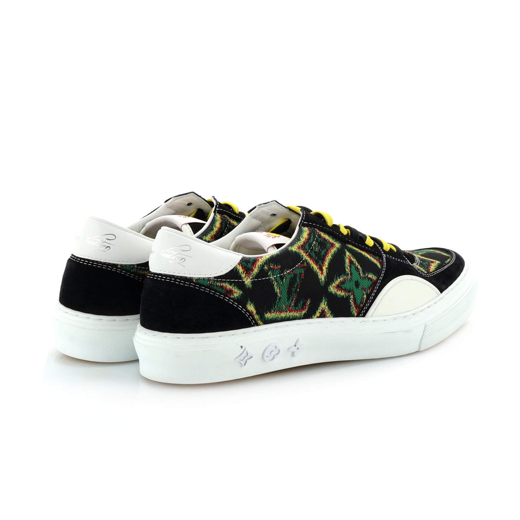 Women's LV Ollie Sneakers Jamaican Monogram Printed Canvas with Suede