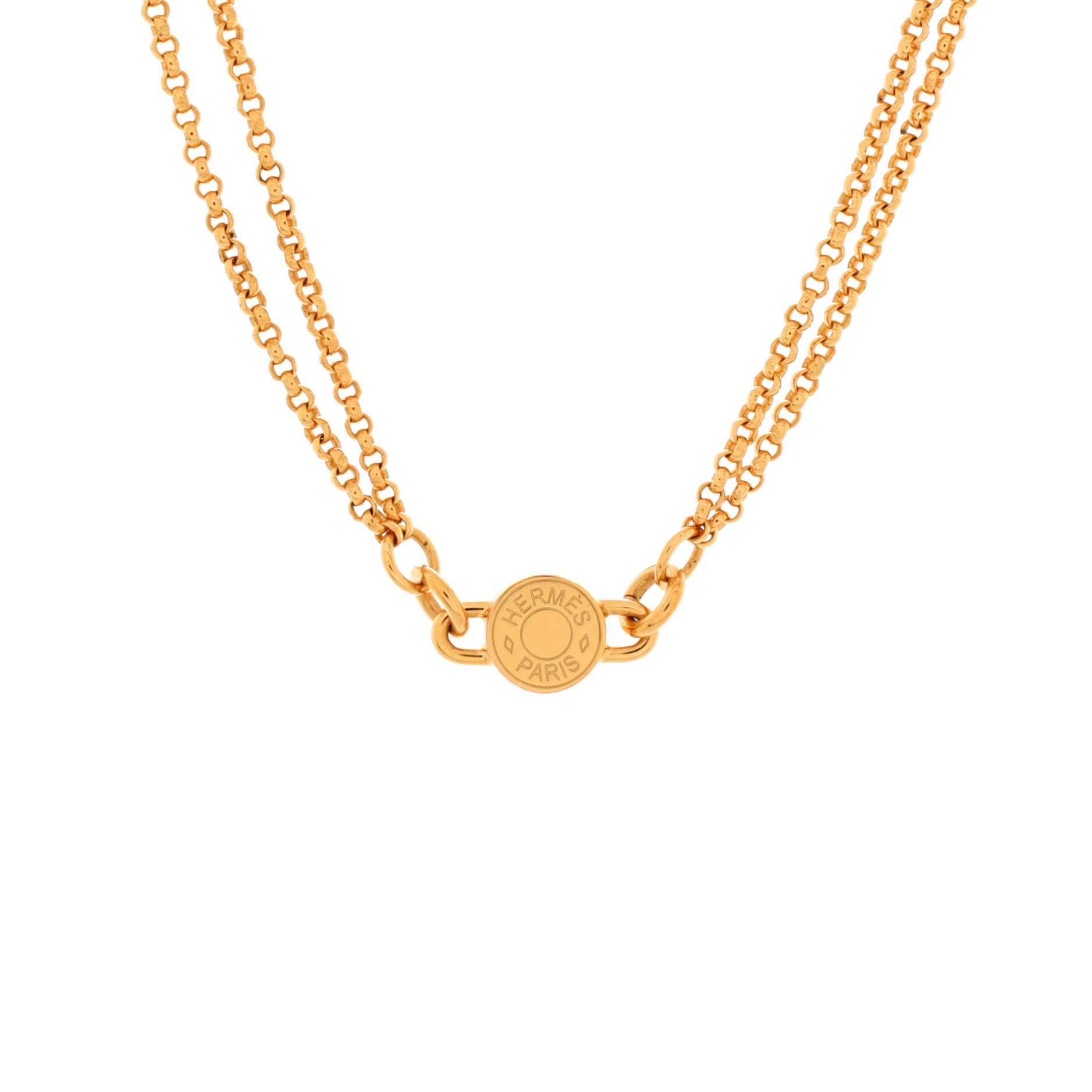 Charniere Pendant Necklace Leather and Metal