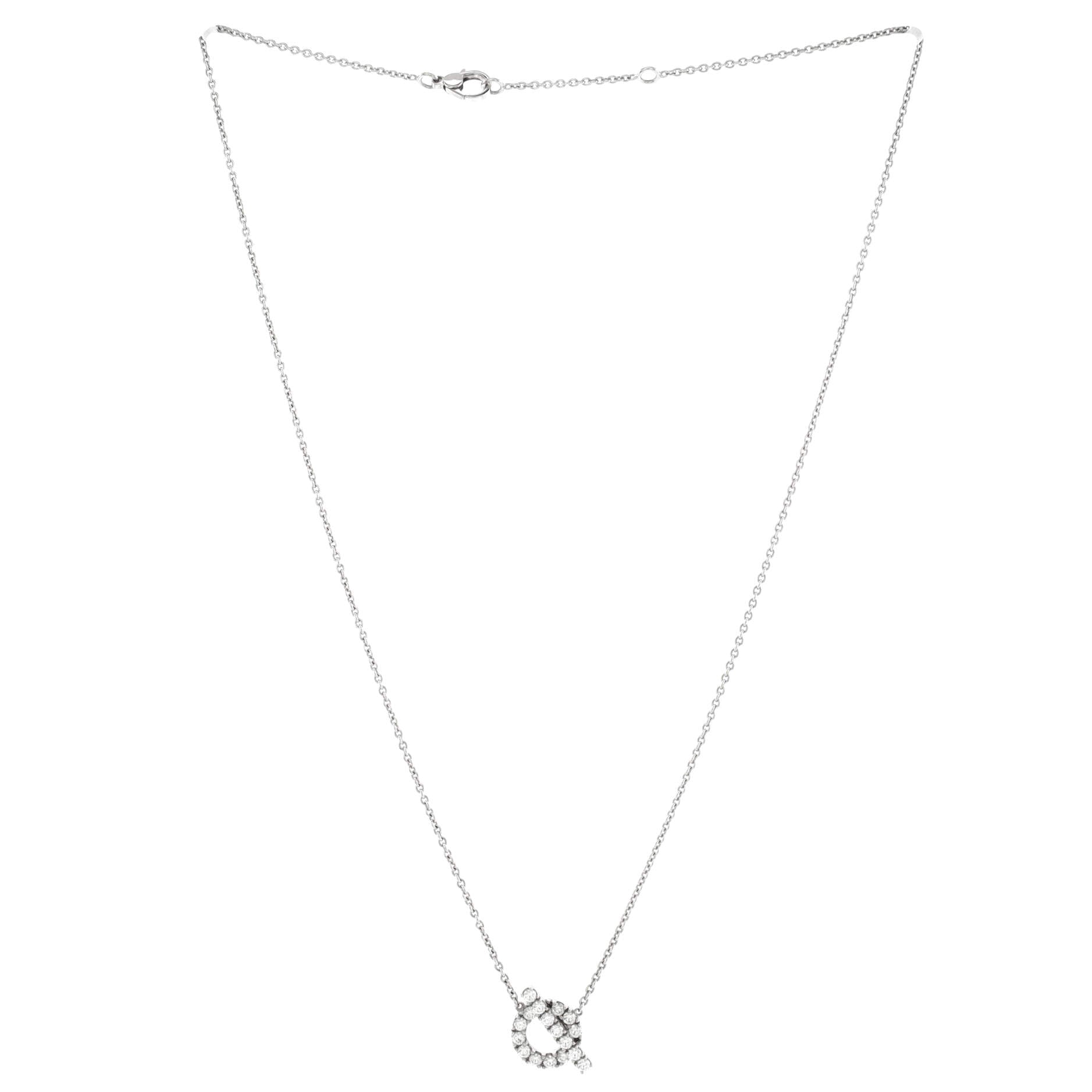 Finesse Pendant Necklace 18K White Gold and Diamonds