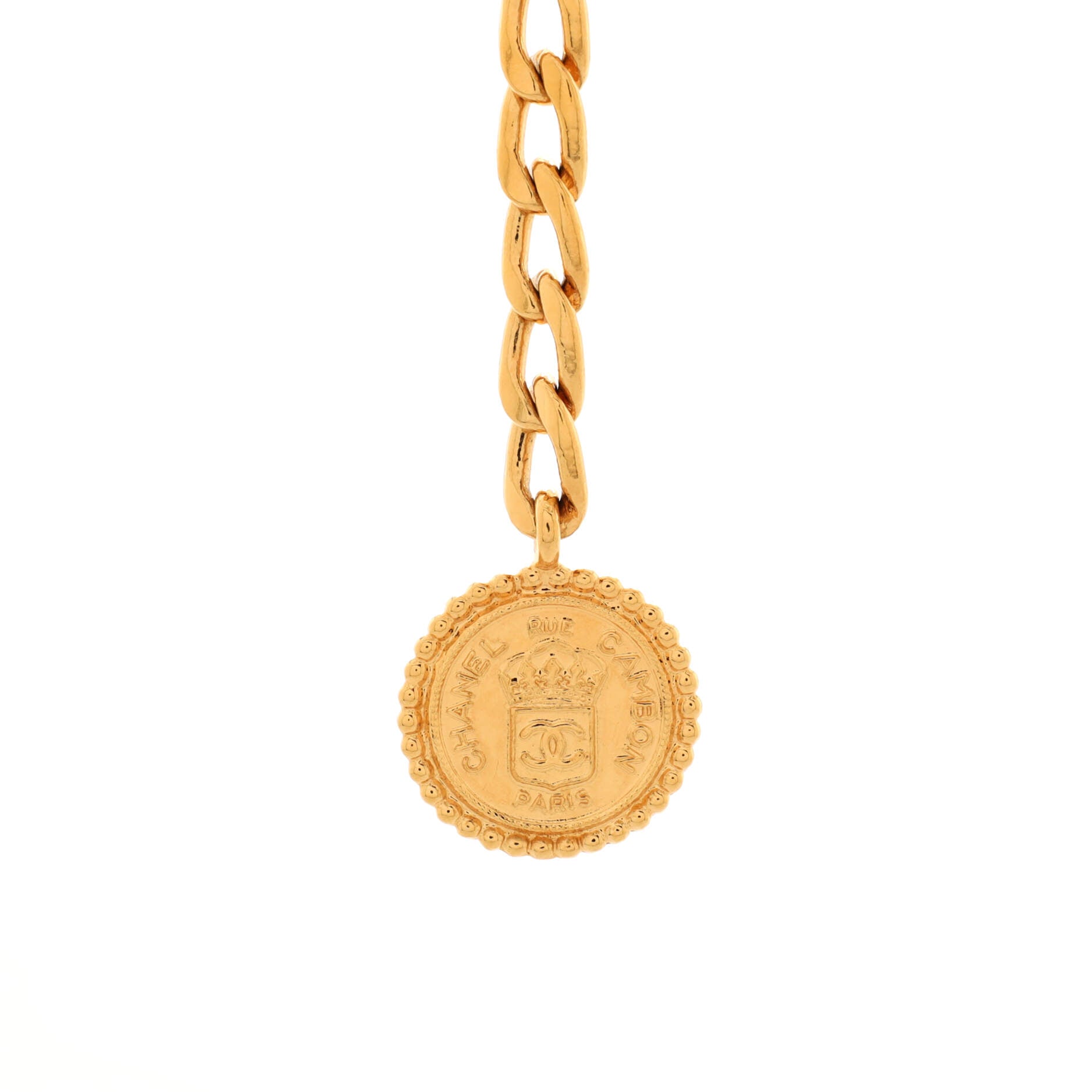 Vintage Medallion Chain Belt Metal 80
