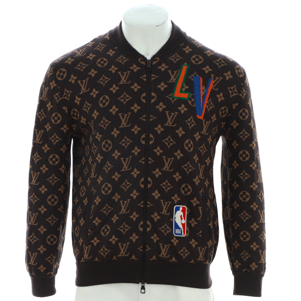 x NBA Men's Graphic Blouson Jacket Monogram Wool