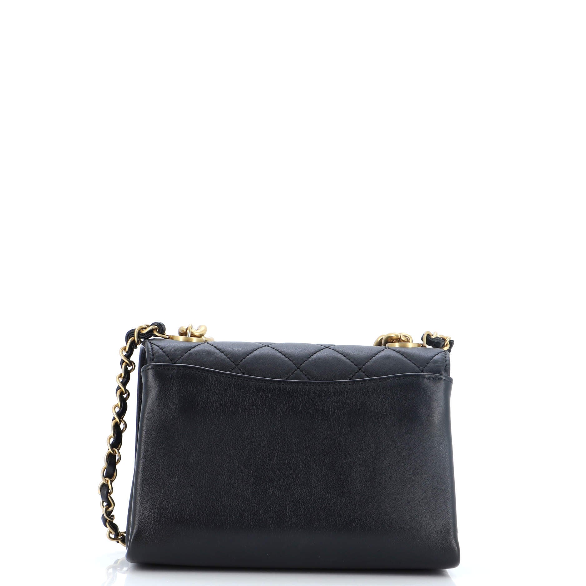 Pearl Boy Chain Flap Bag Quilted Calfskin Mini