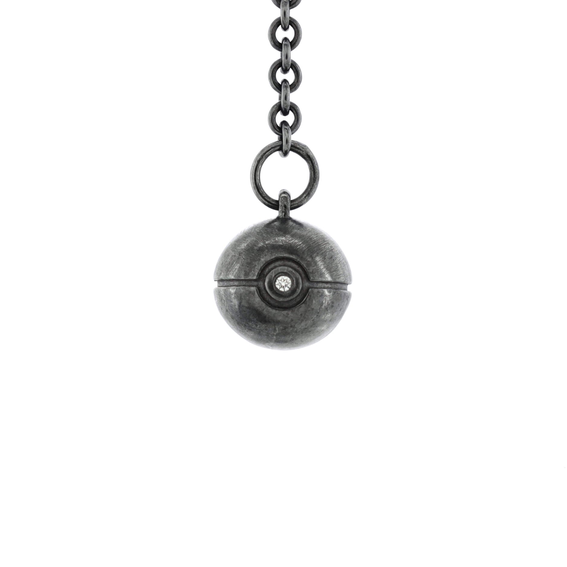 x Arsham Studio Pokémon Mew Pendant Necklace Oxidized Sterling Silver with Diamonds