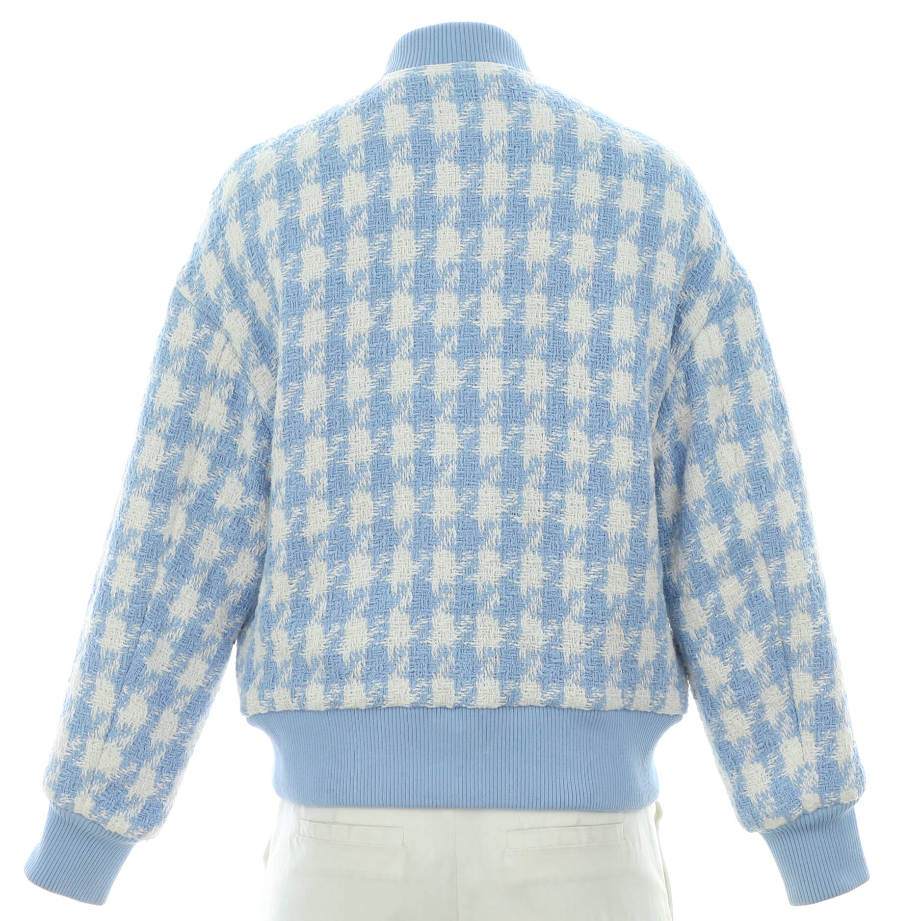 Women's Houndstooth Bomber Jacket Tweed
