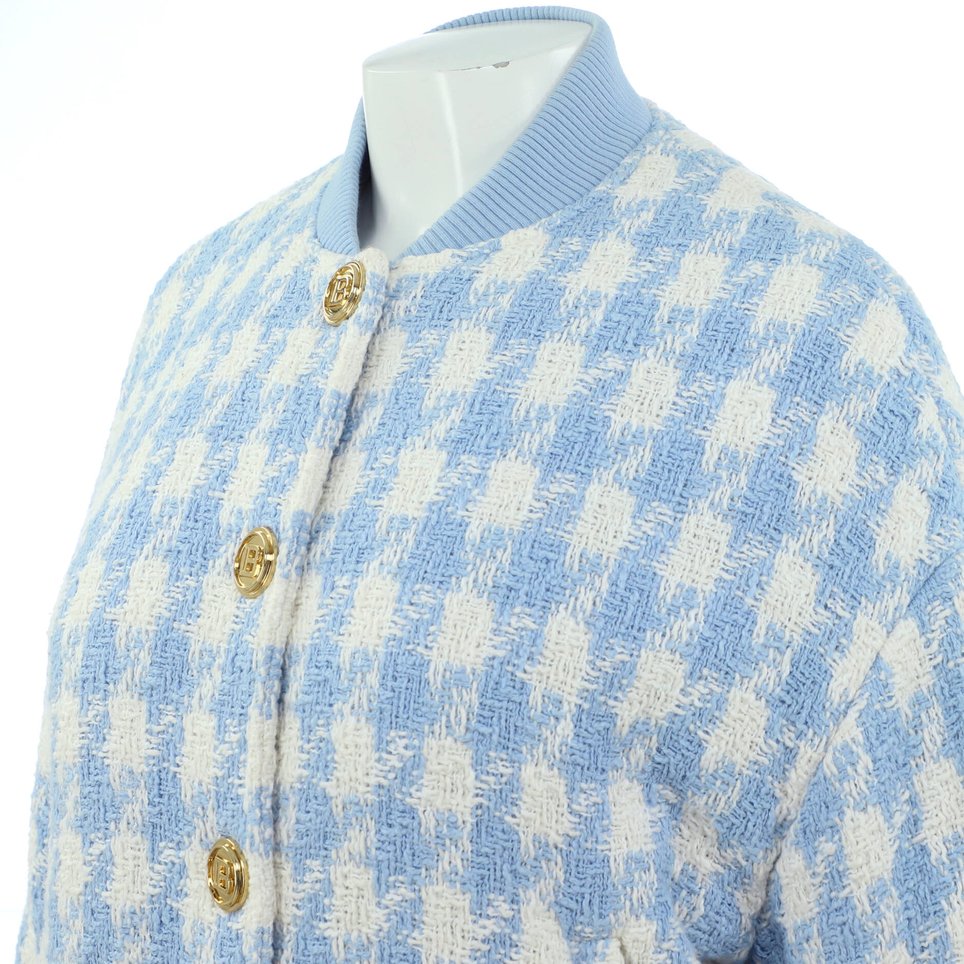 Women's Houndstooth Bomber Jacket Tweed