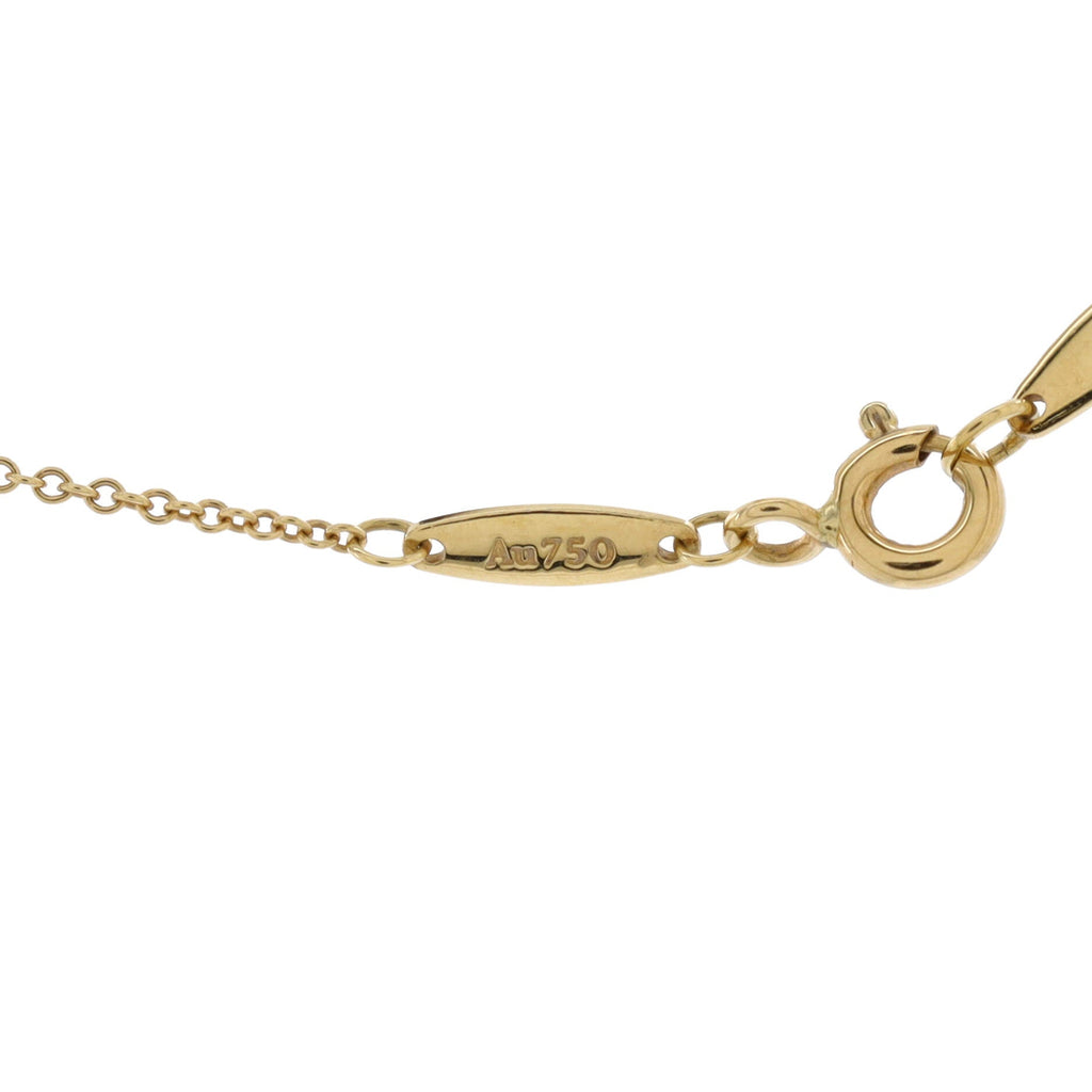 Elsa Peretti Color By The Yard Pendant Necklace 18K Yellow Gold with Ruby and Diamond 0.11CT