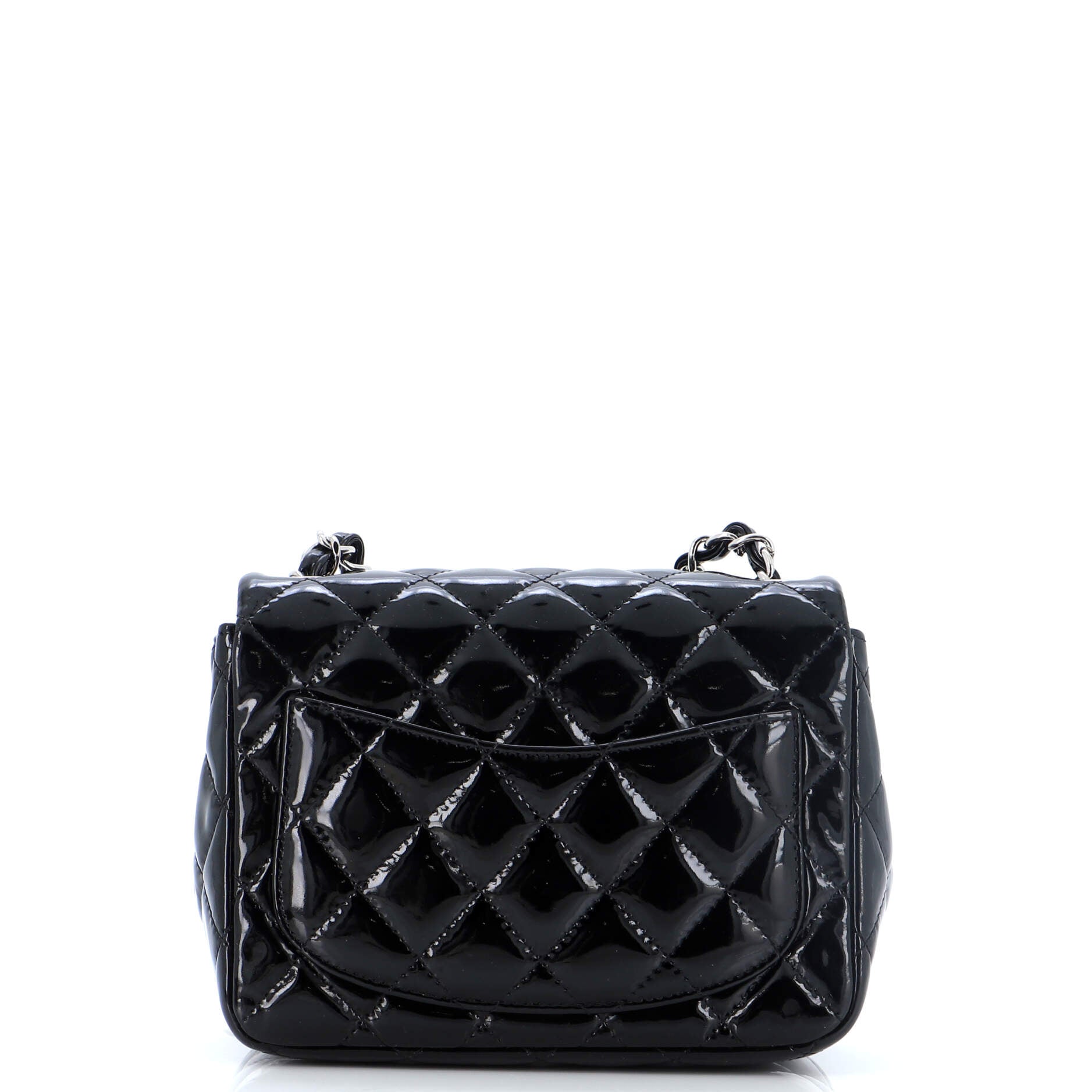 Square Classic Single Flap Bag Quilted Patent Mini