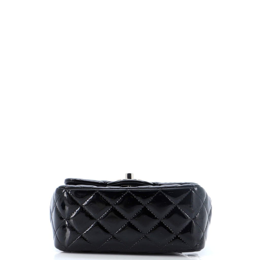 Square Classic Single Flap Bag Quilted Patent Mini