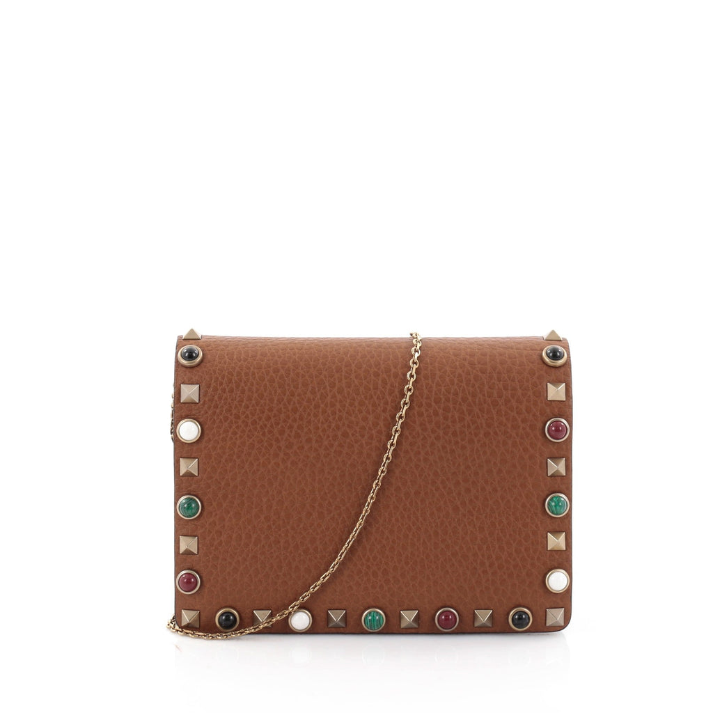 Rolling Rockstud Pouch Crossbody Bag Leather Mini