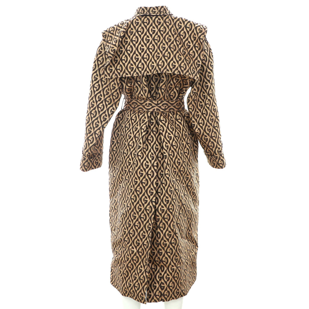 Women's Belted Stand Collar Trench Coat G Rhombus Wool Blend