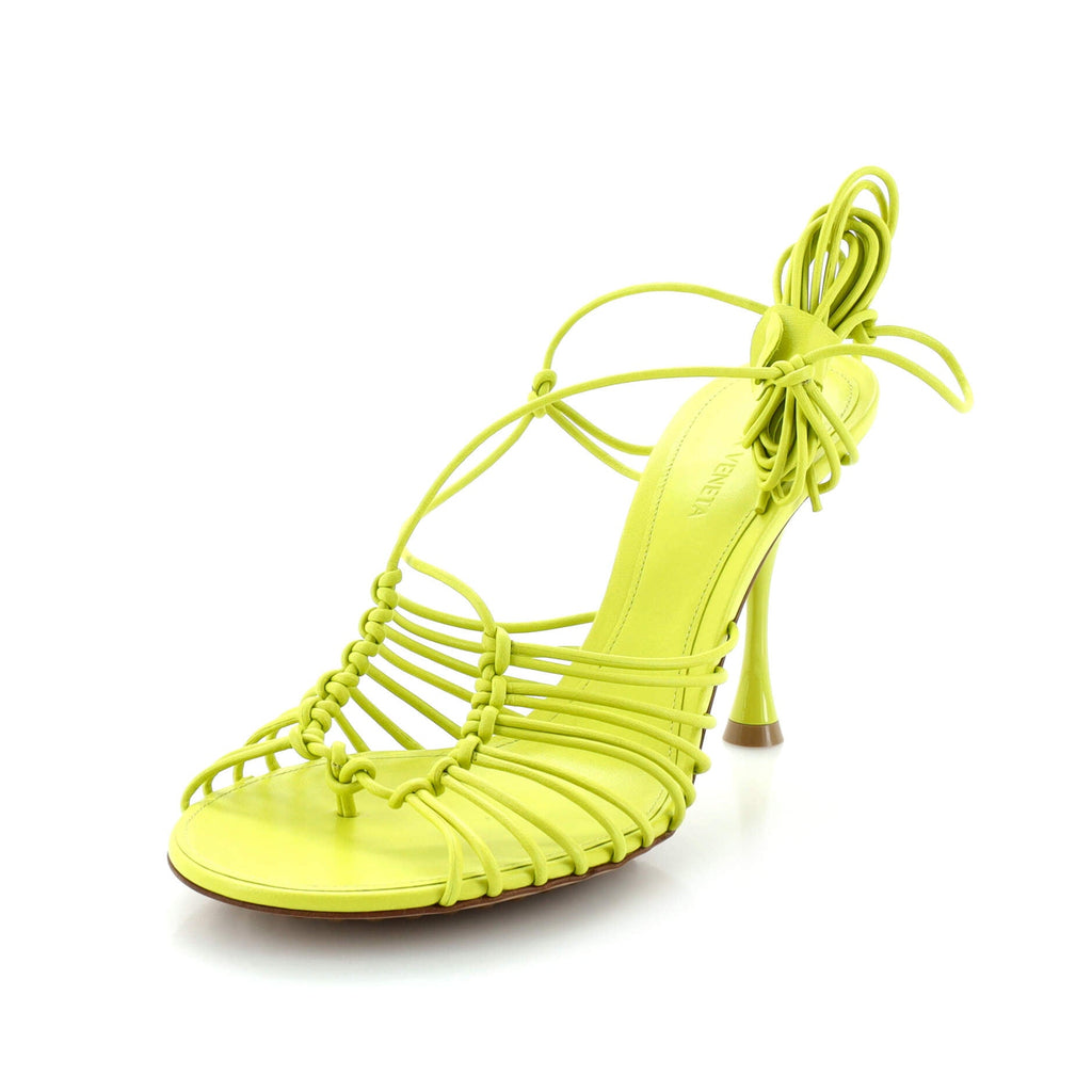 Women's Dot Lace Up Sandals Leather