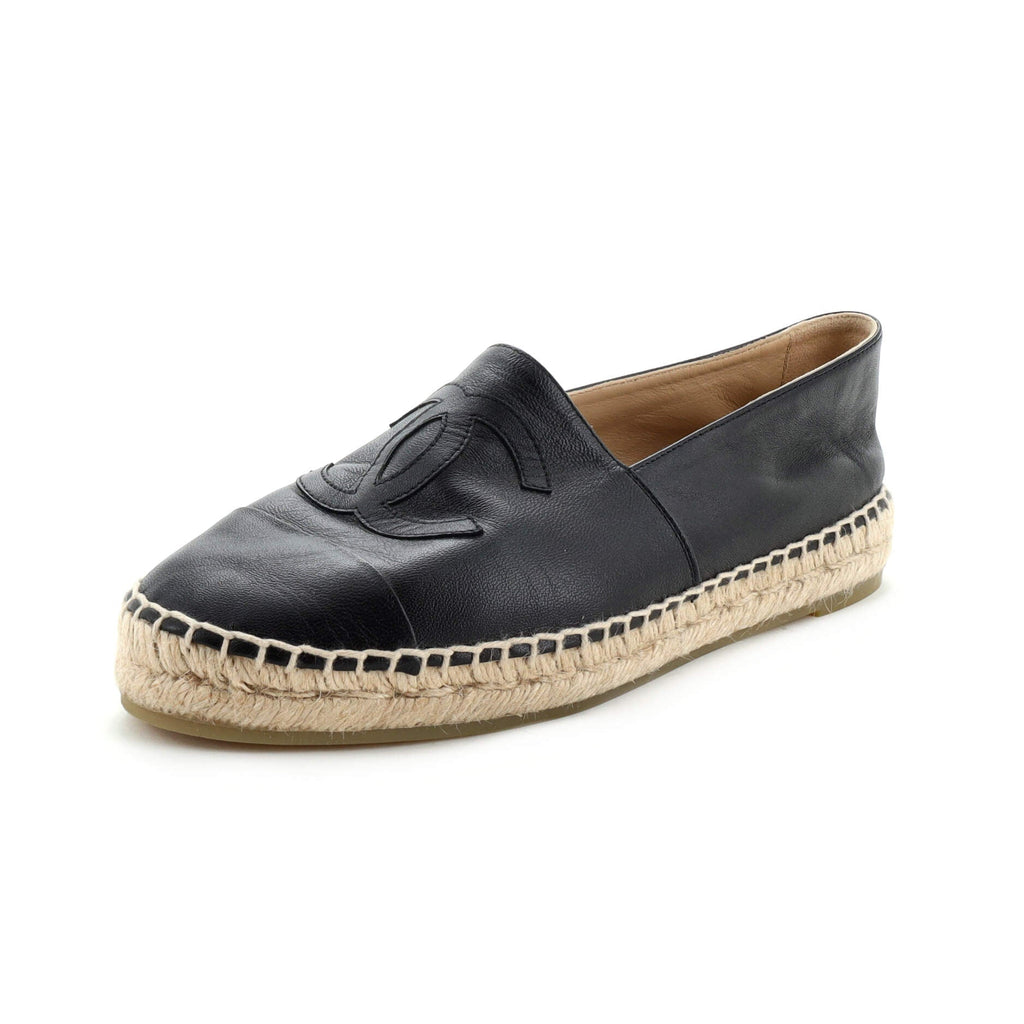 Women's CC Cap Toe Espadrilles Leather