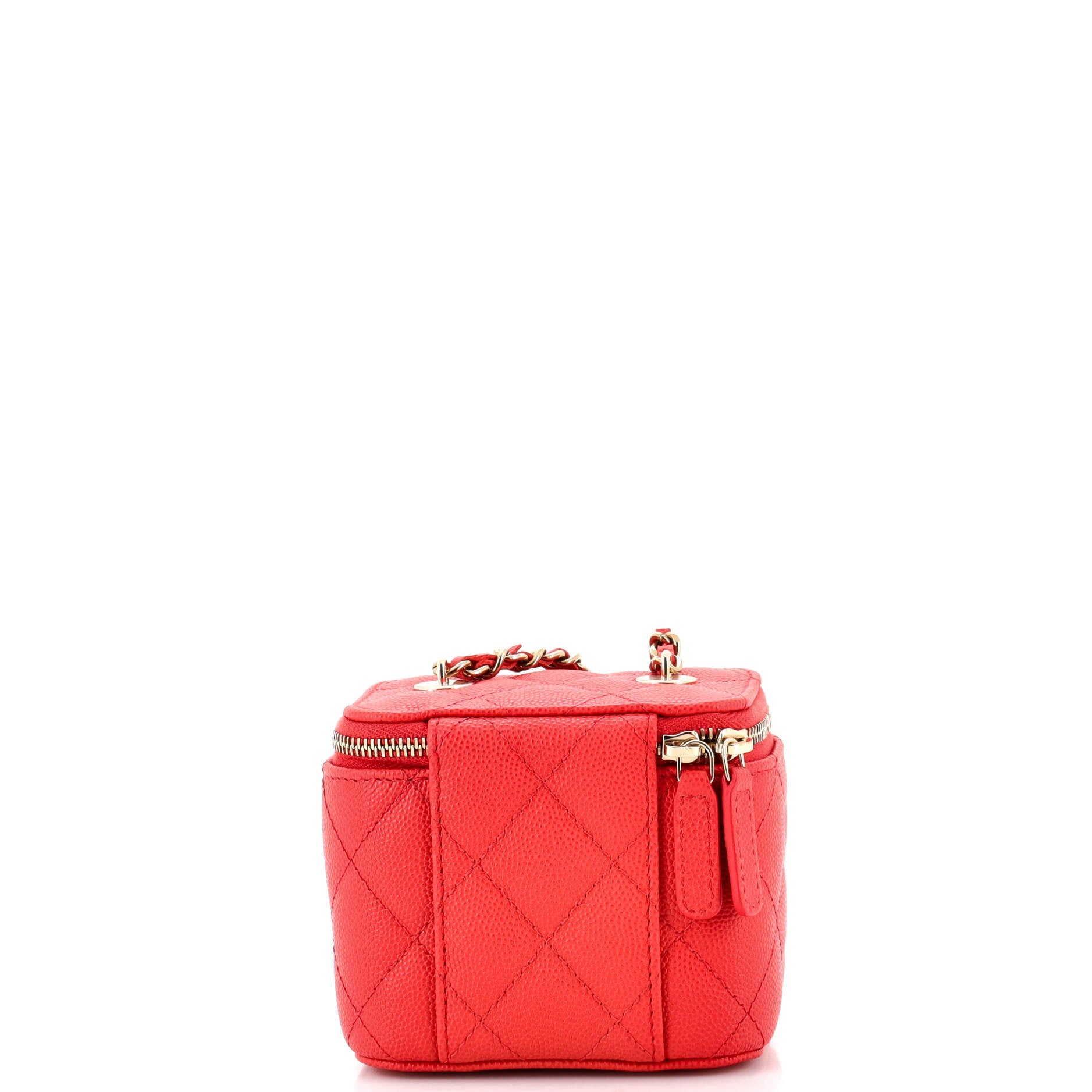 Classic Vanity Case with Chain Quilted Caviar Mini