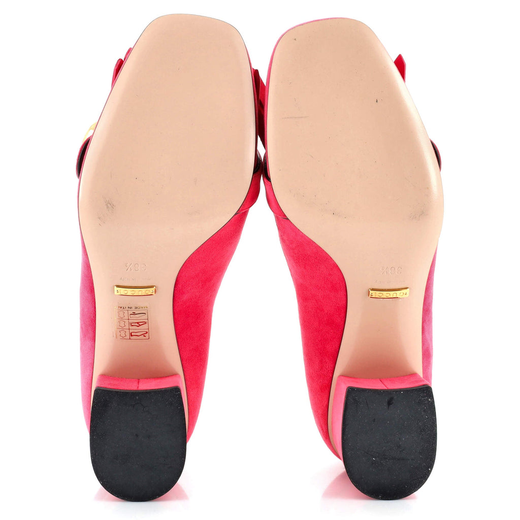 Women's GG Marmont Fringed Pumps Suede