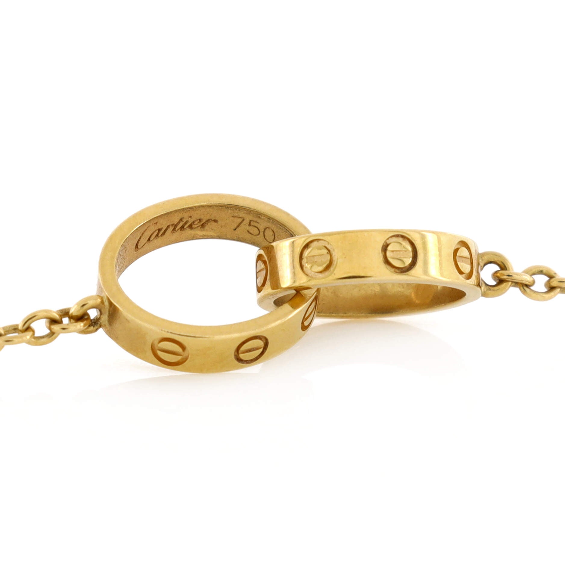 Love Interlocking Necklace 18K Yellow Gold