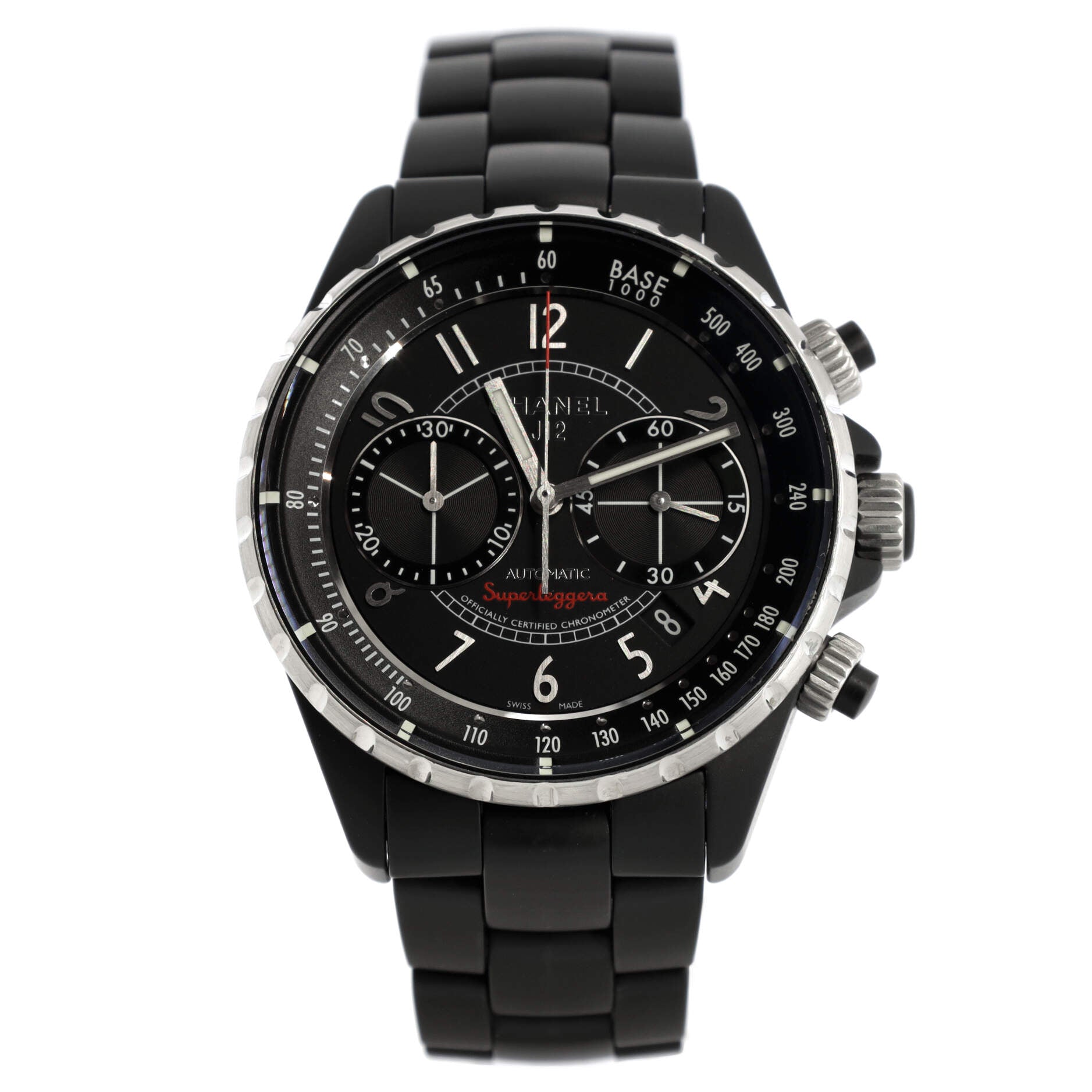 J12 Superleggera Chronograph  Automatic Watch Ceramic and Stainless Steel 41