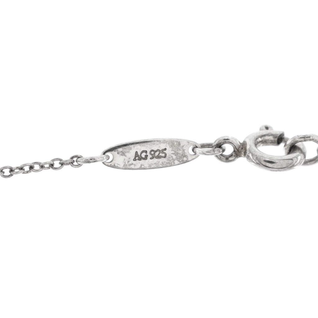 Elsa Peretti Open Heart 5 Diamonds Pendant Necklace Platinum and Diamonds