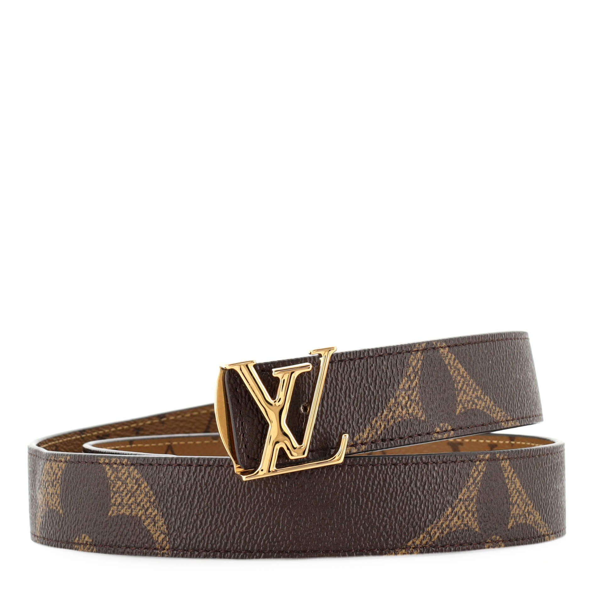 LV Iconic Reversible Belt Reverse Monogram Canvas Medium 90